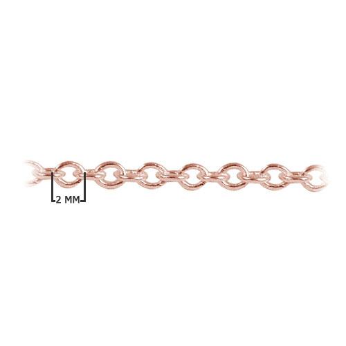 CHRG-103-2MM Rose Gold Overlay Beading & Extender Chain Beads Bali Designs Inc 