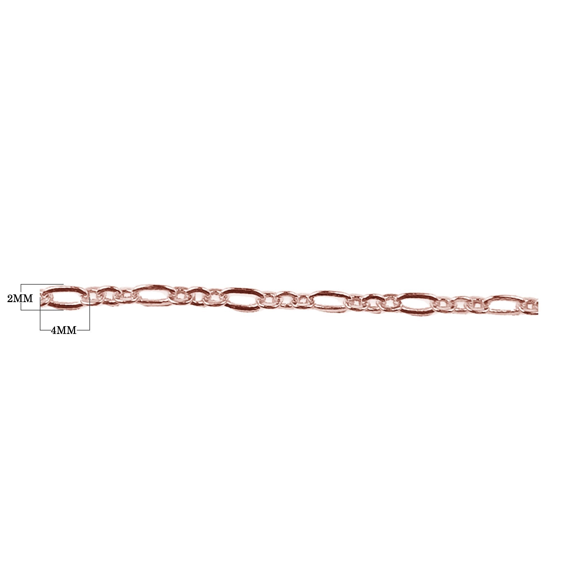 CHRG-295-4X2MM Rose Gold Overlay Beading & Extender Chain Beads Bali Designs Inc 