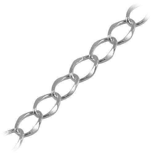 CHSF-100-4X5MM Silver Overlay Beading & Extender Chain Beads Bali Designs Inc 