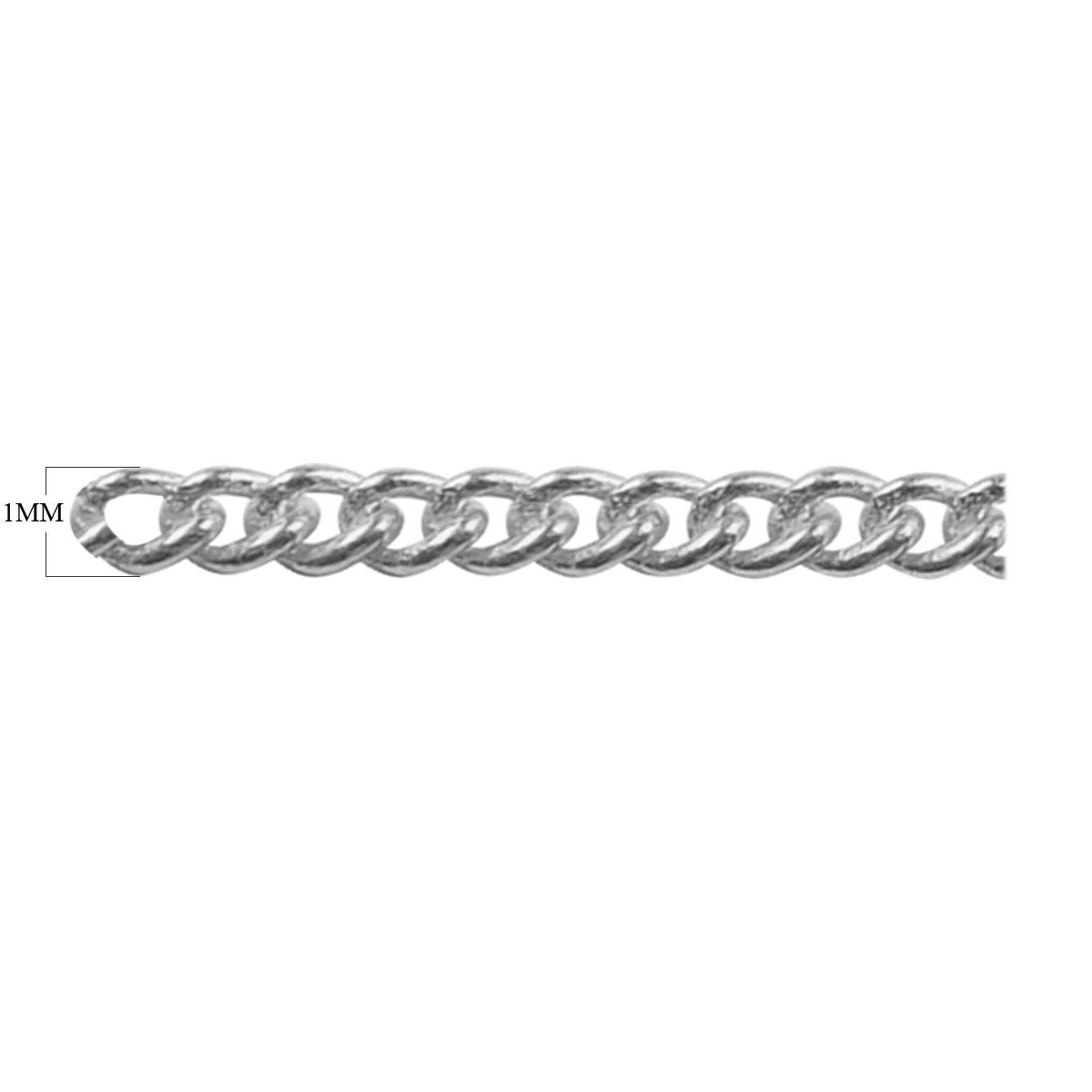 CHSF-230-1MM Silver Overlay Beading & Extender Chain Beads Bali Designs Inc 