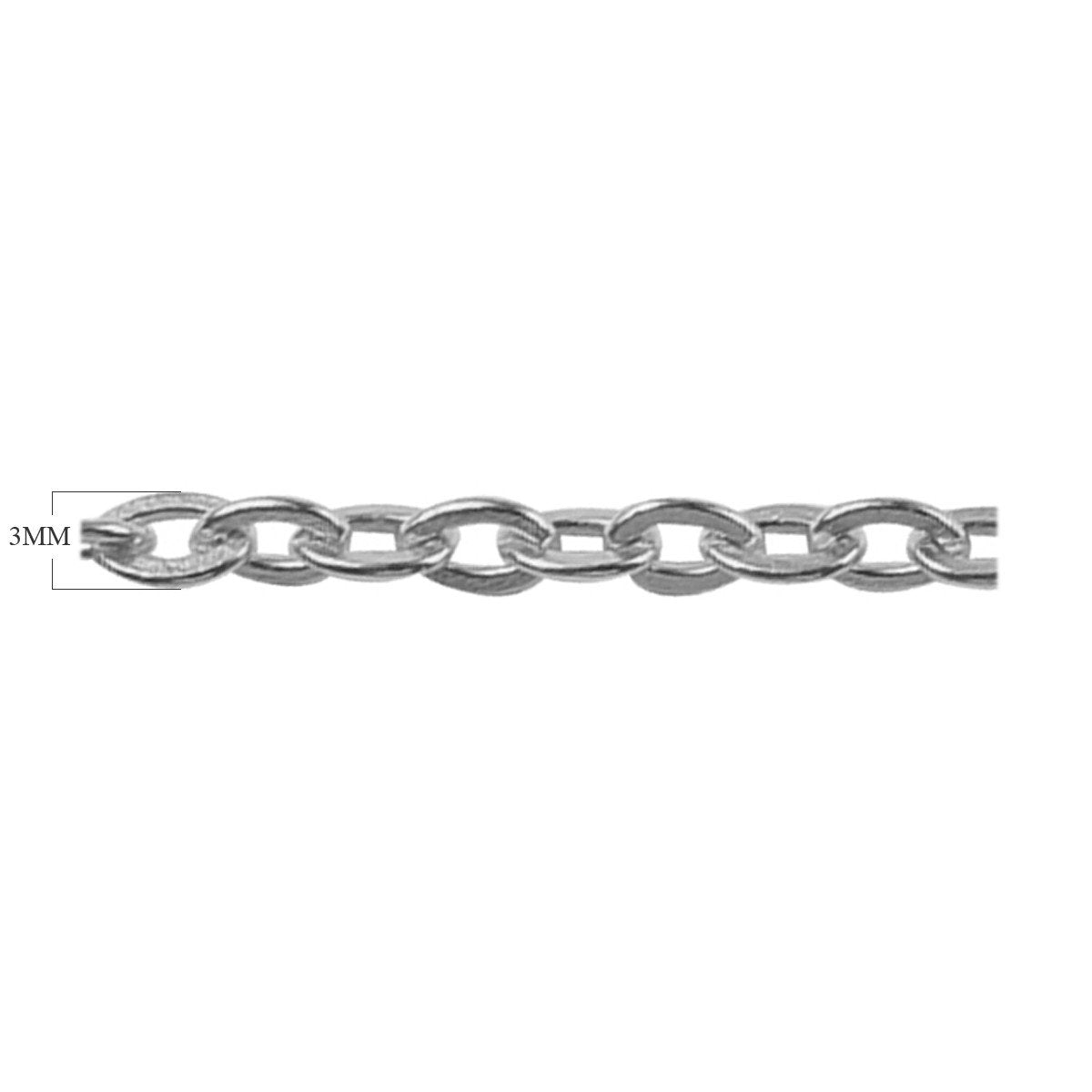 CHSF-232-3MM Silver Overlay Beading & Extender Chain Beads Bali Designs Inc 