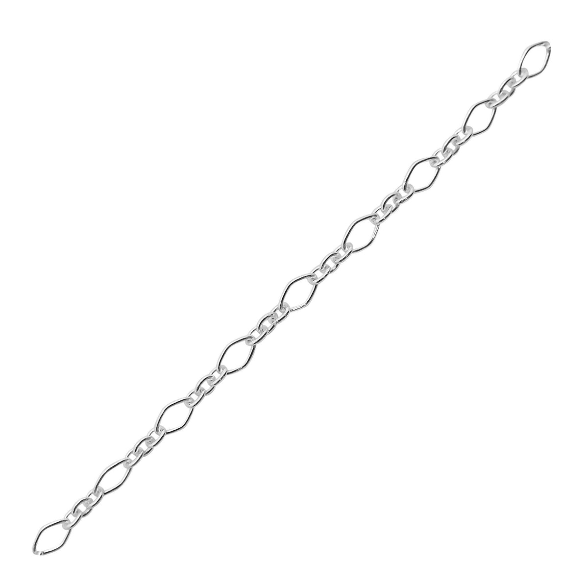 CHSF-325-5X3MM-IT Silver Overlay Beading & Extender Chain Beads Bali Designs Inc 