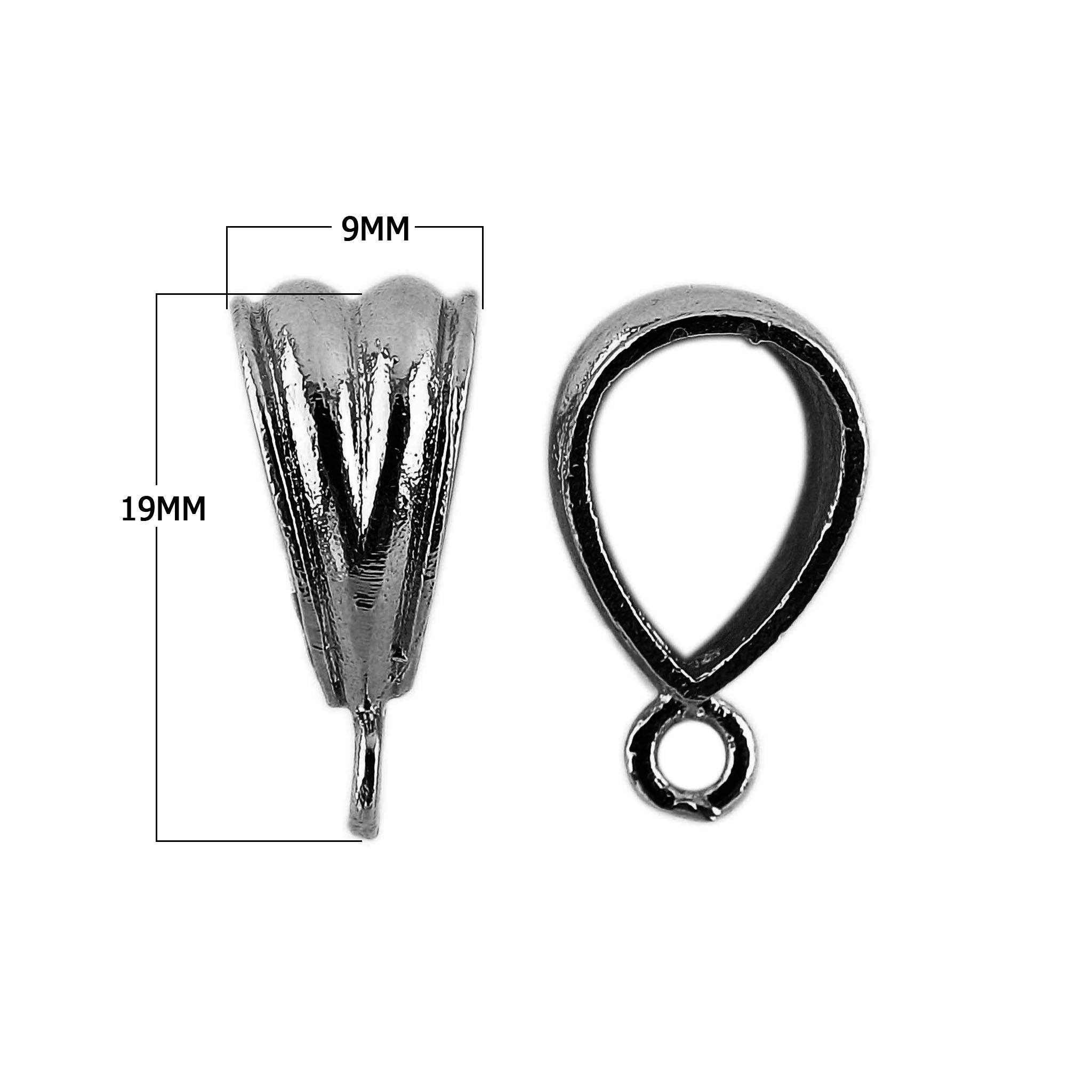 CR-117 Black Rhodium Overlay Pendant Bail Beads Bali Designs Inc 