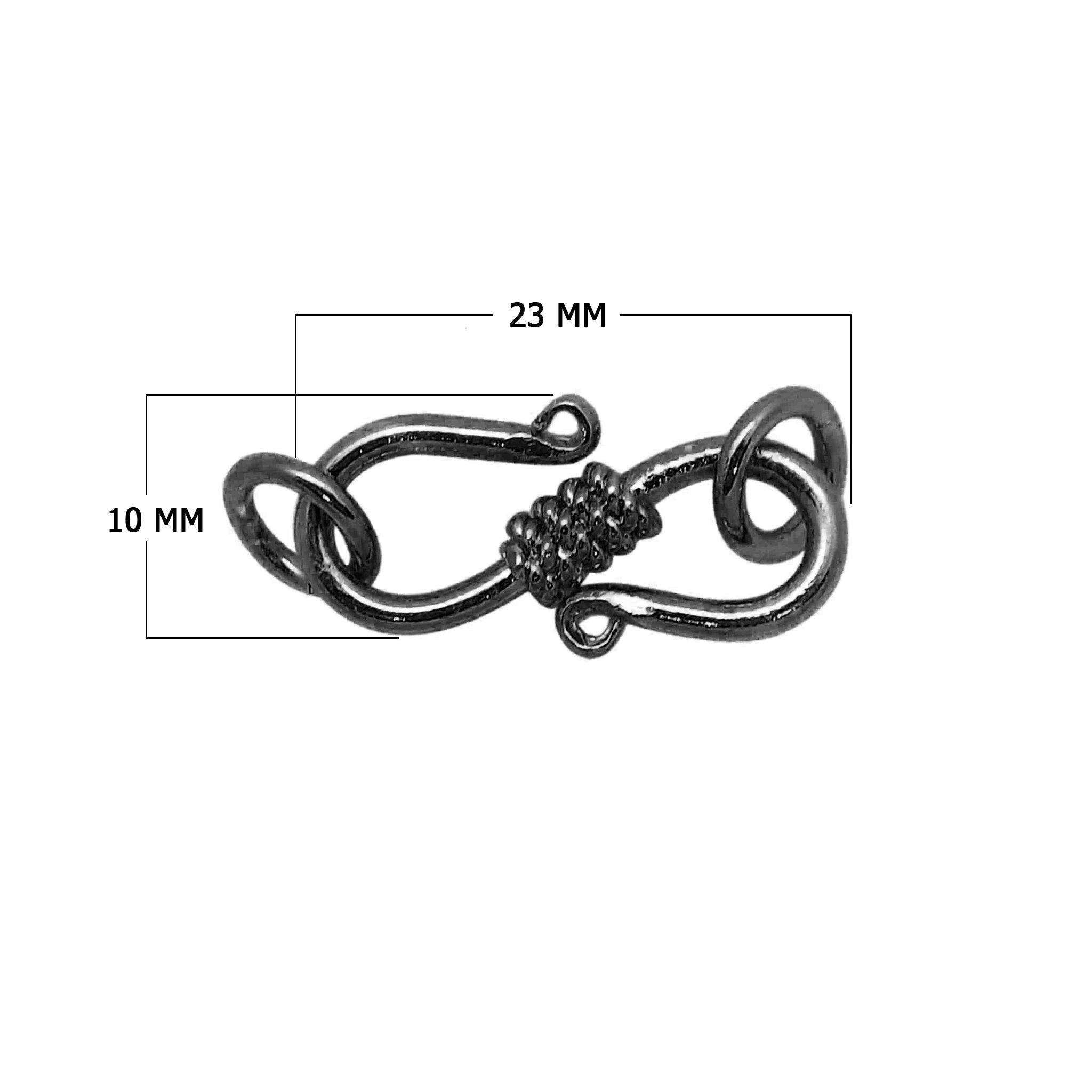 CR-123 Black Rhodium Overlay ''S'' Hook Beads Bali Designs Inc 