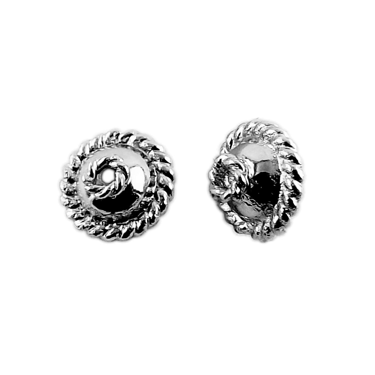 CR-136 Black Rhodium Overlay Bead Cap Beads Bali Designs Inc 