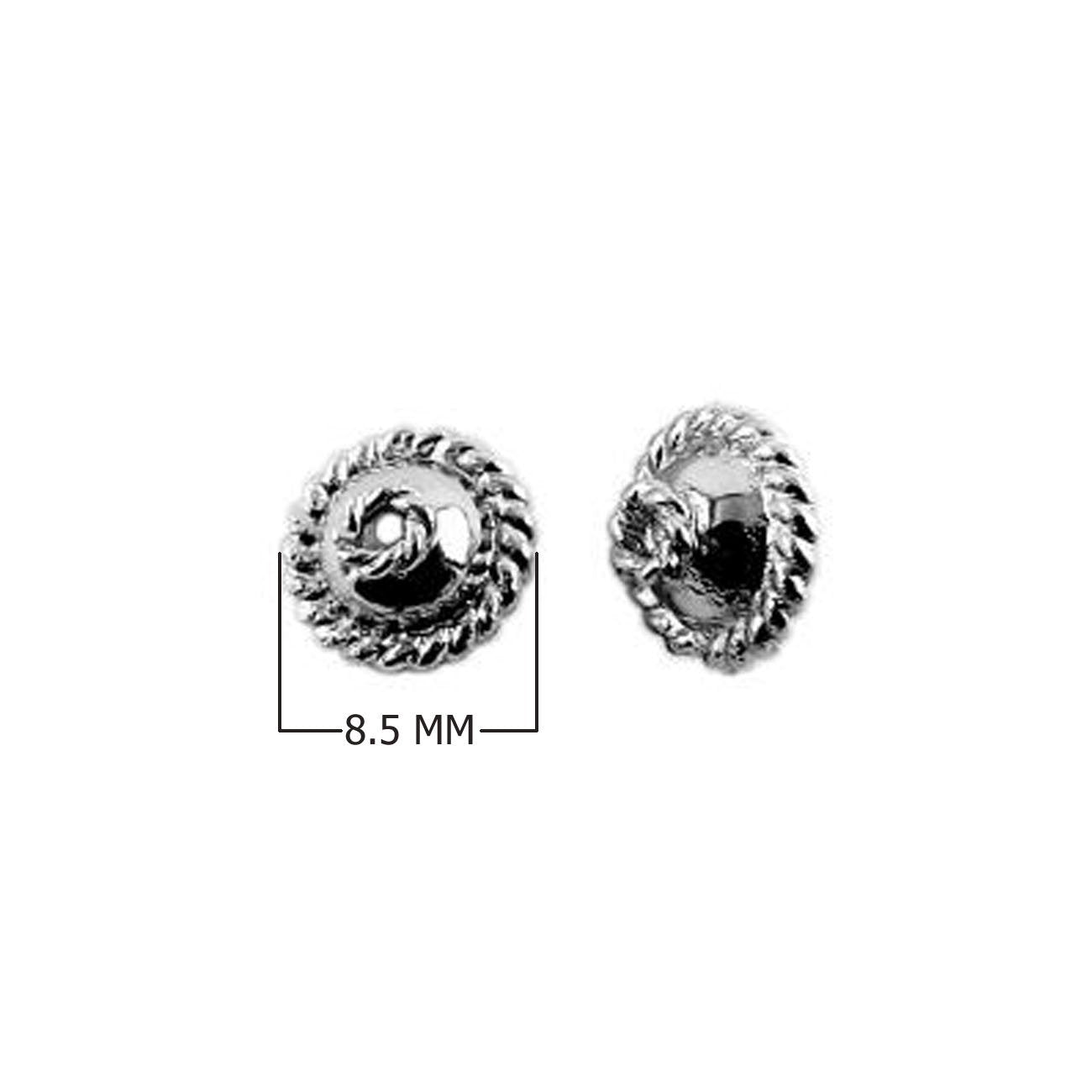 CR-136 Black Rhodium Overlay Bead Cap Beads Bali Designs Inc 
