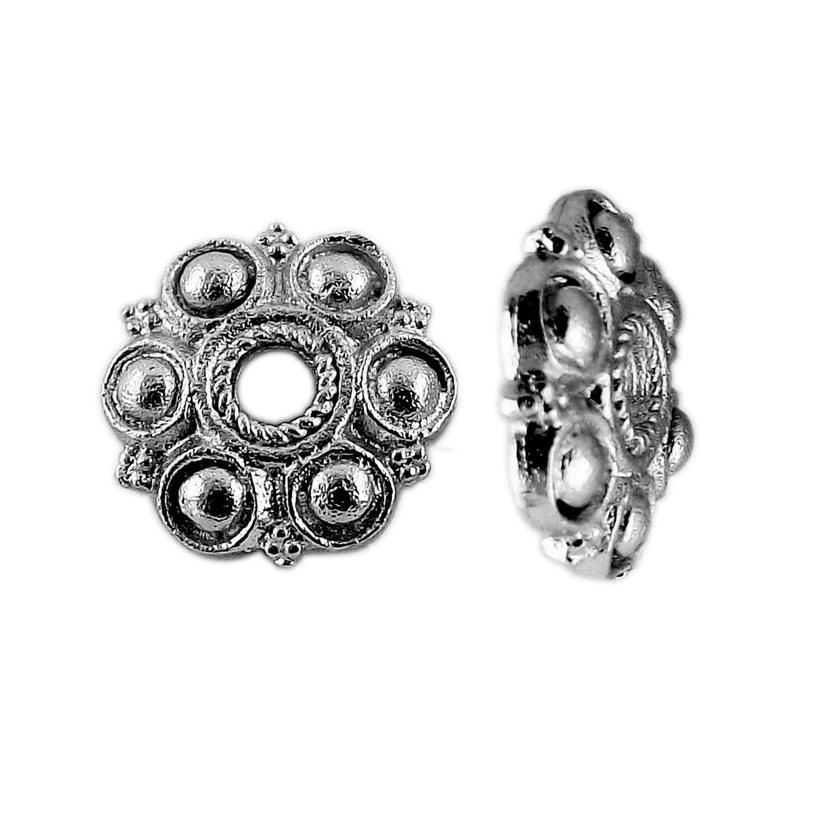 CR-141 Black Rhodium Overlay Bead Cap Beads Bali Designs Inc 