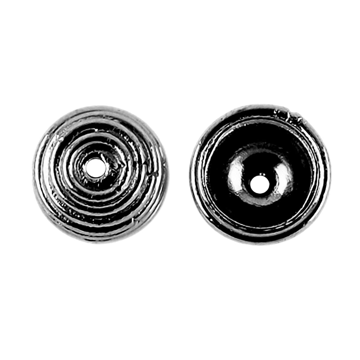 CR-173 Black Rhodium Overlay Bead Cap Beads Bali Designs Inc 