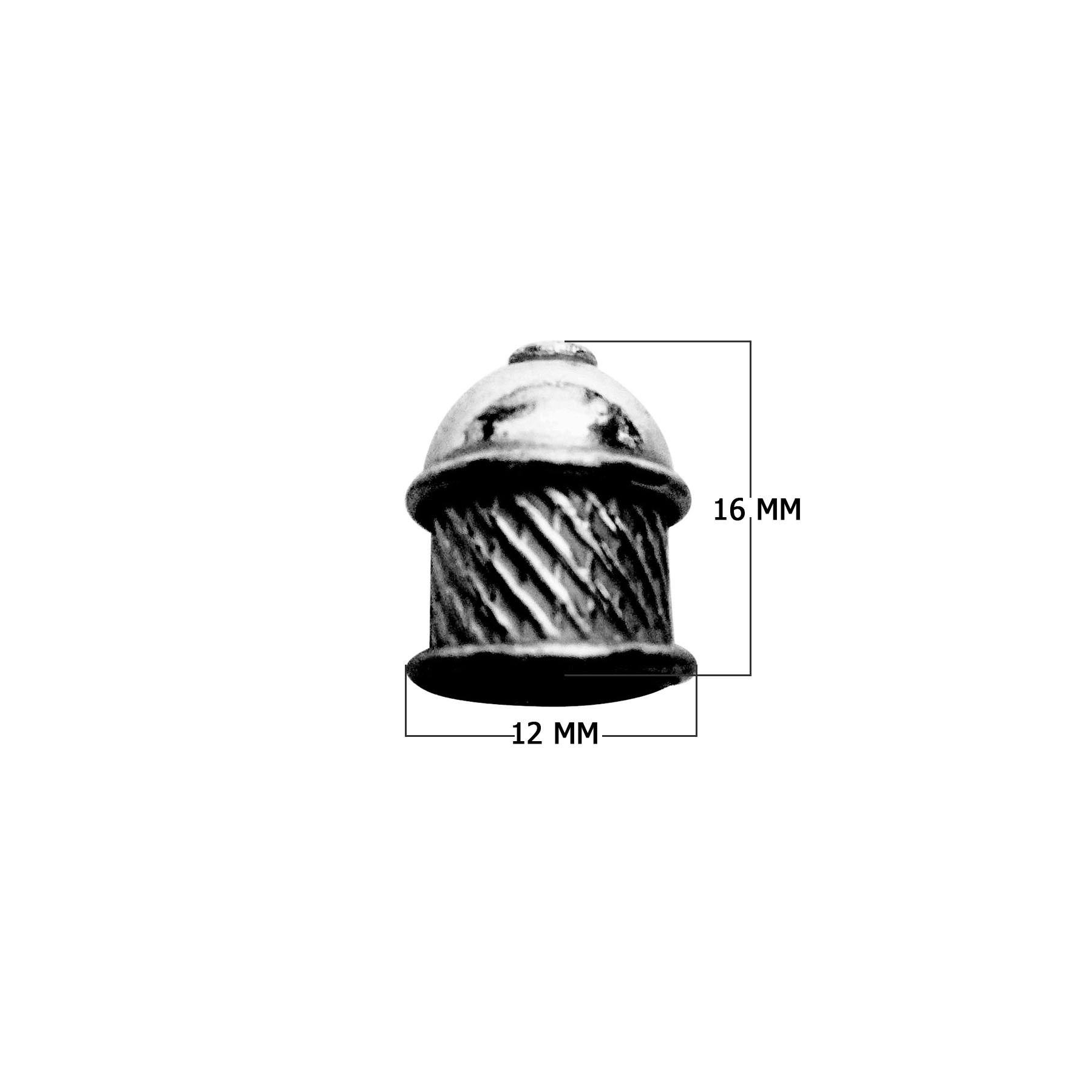 CR-206 Black Rhodium Overlay End Cap Beads Bali Designs Inc 