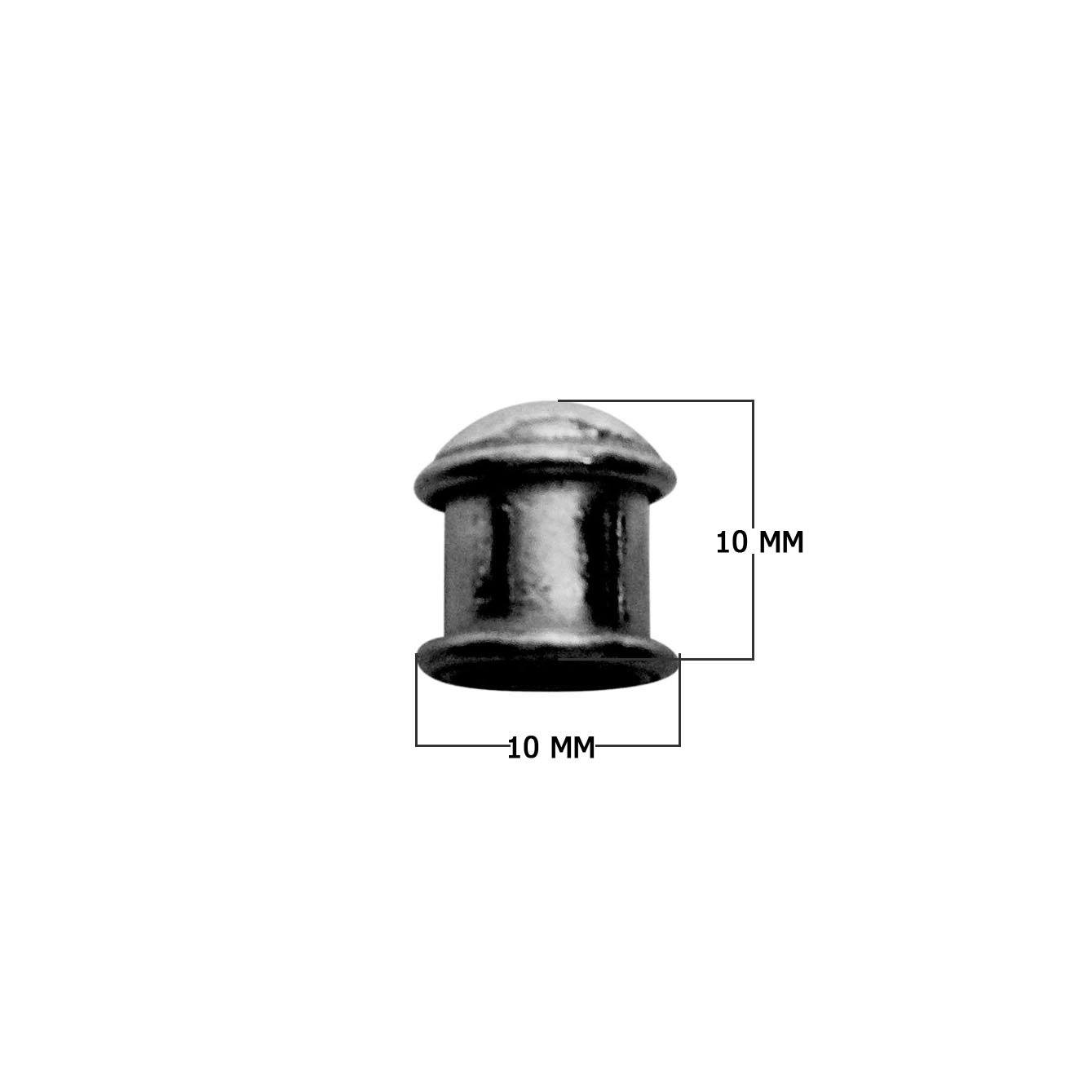 CR-207 Black Rhodium Overlay End Cap Beads Bali Designs Inc 