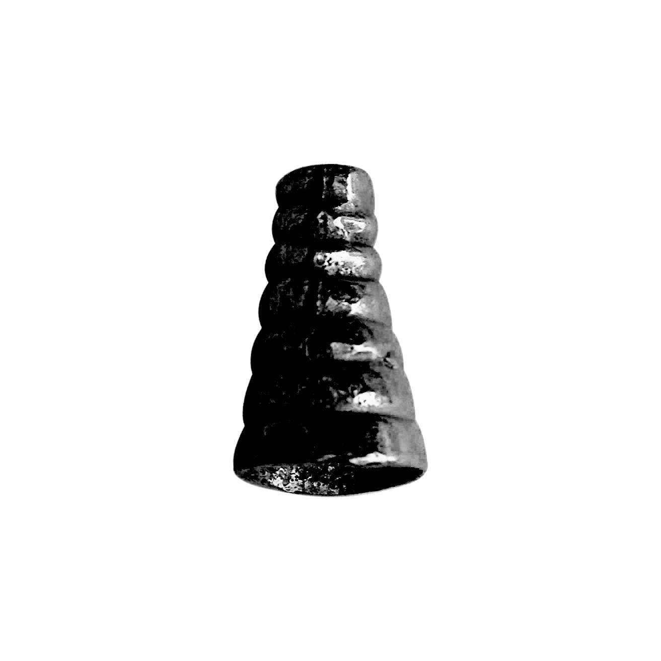 CR-210-15X10MM Black Rhodium Overlay Cone Beads Bali Designs Inc 
