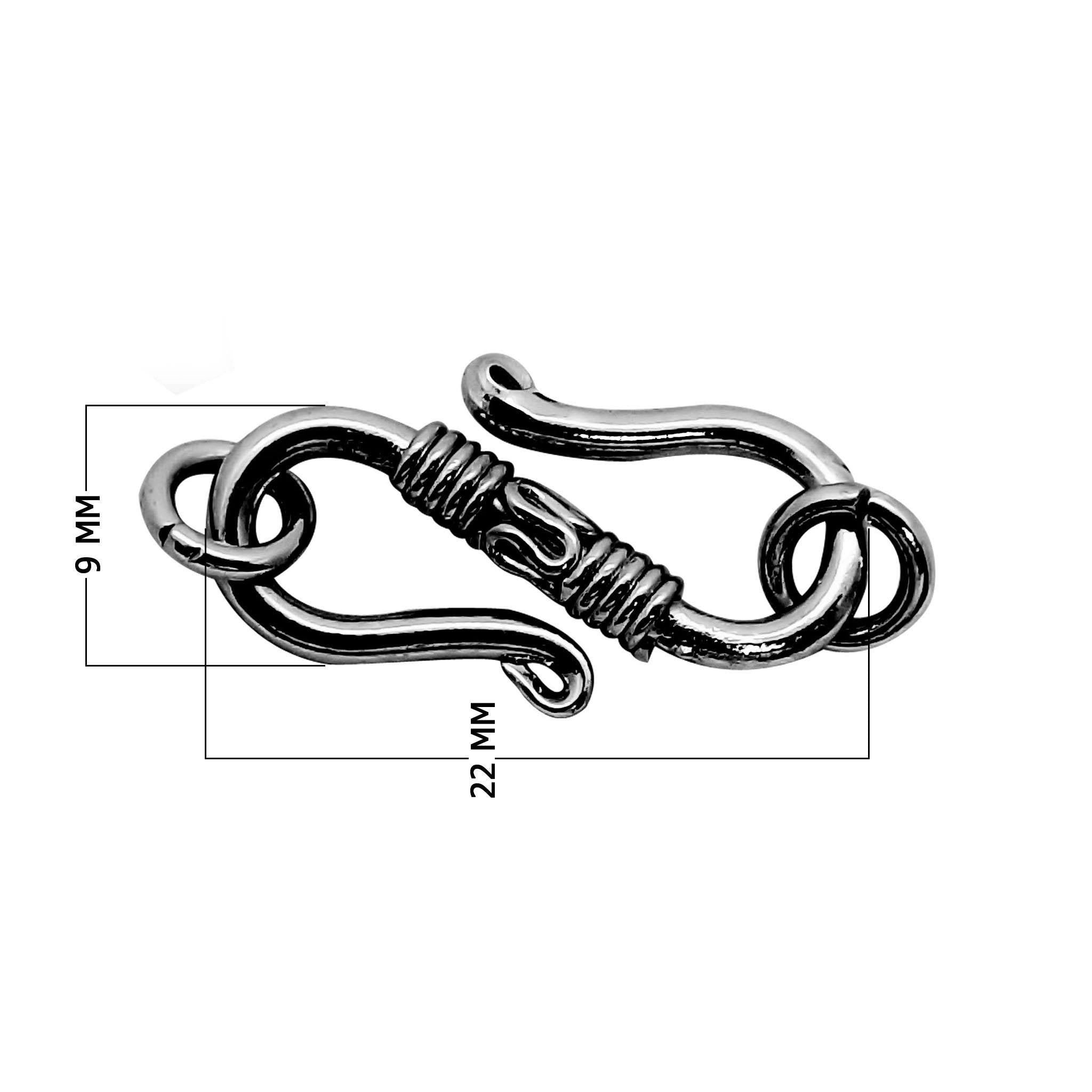 CR-215 Black Rhodium Overlay ''S'' Hook Beads Bali Designs Inc 