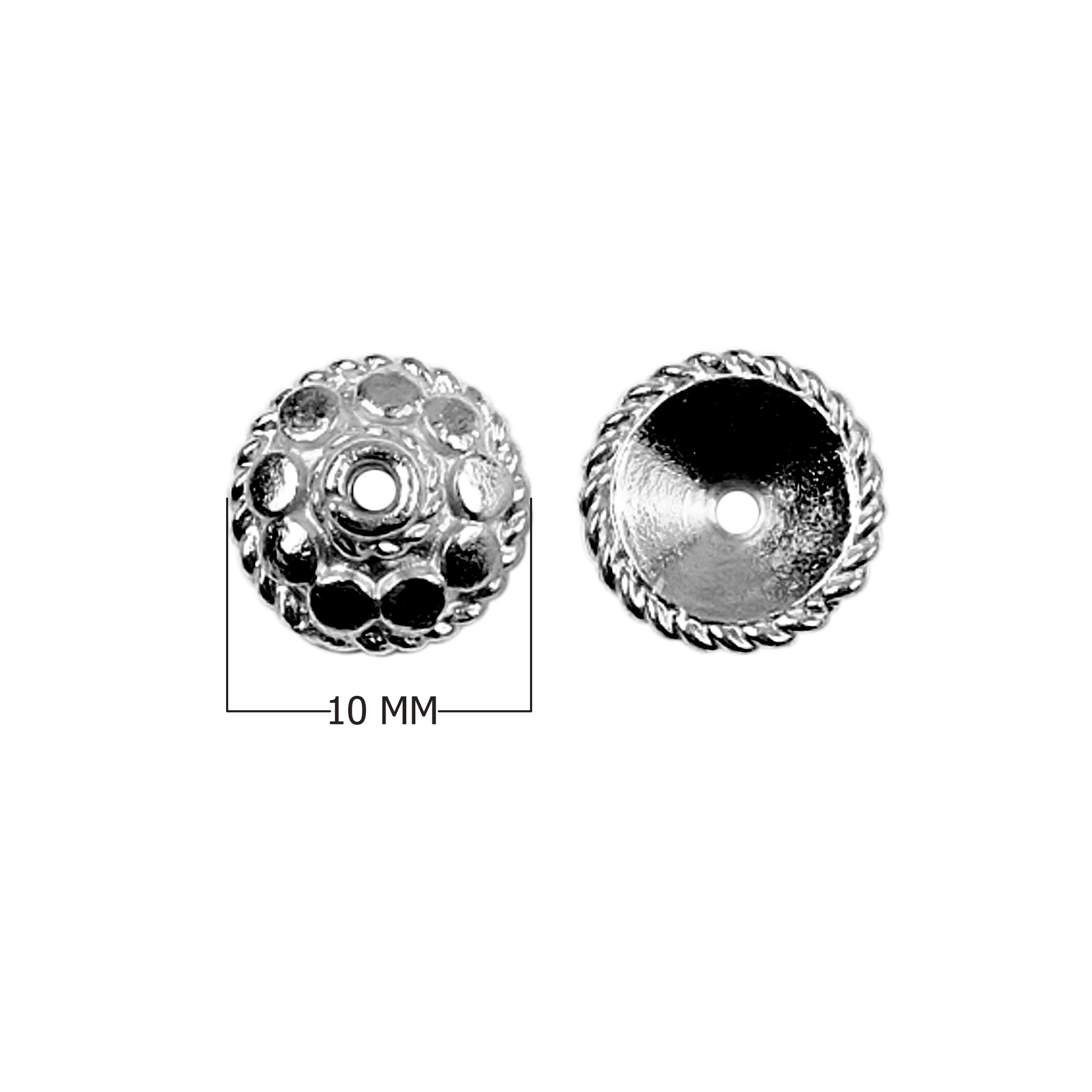 CR-217 Black Rhodium Overlay Bead Cap Beads Bali Designs Inc 