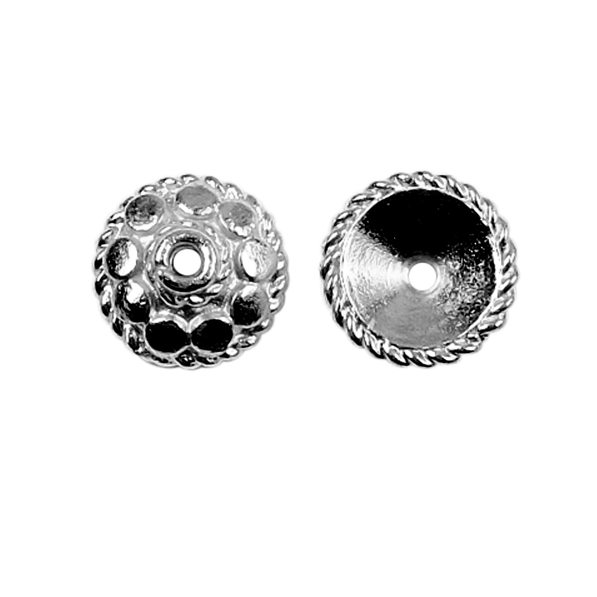 CR-217 Black Rhodium Overlay Bead Cap Beads Bali Designs Inc 