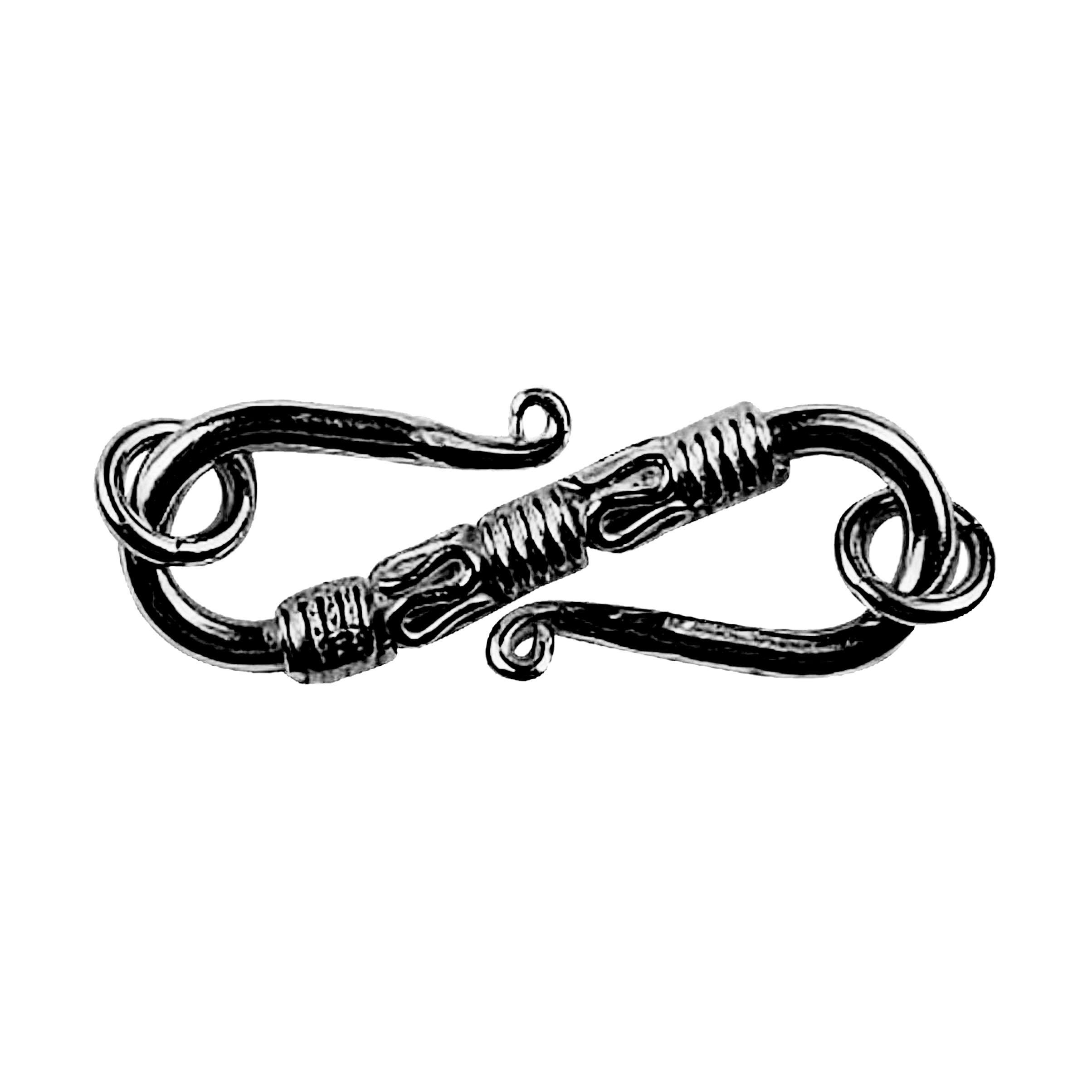 CR-221 Black Rhodium Overlay ''S'' Hook Beads Bali Designs Inc 