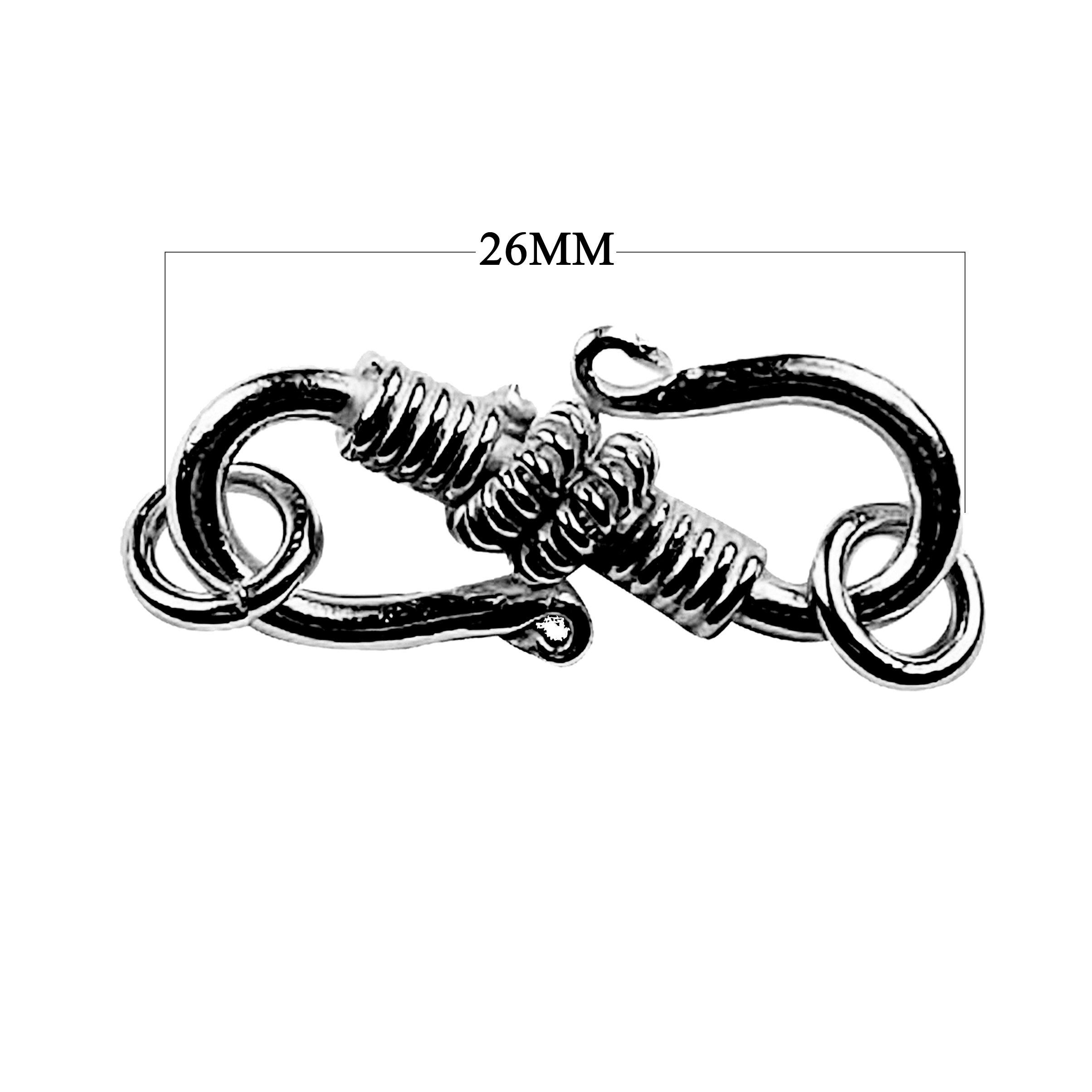CR-222 Black Rhodium Overlay ''S'' Hook Beads Bali Designs Inc 