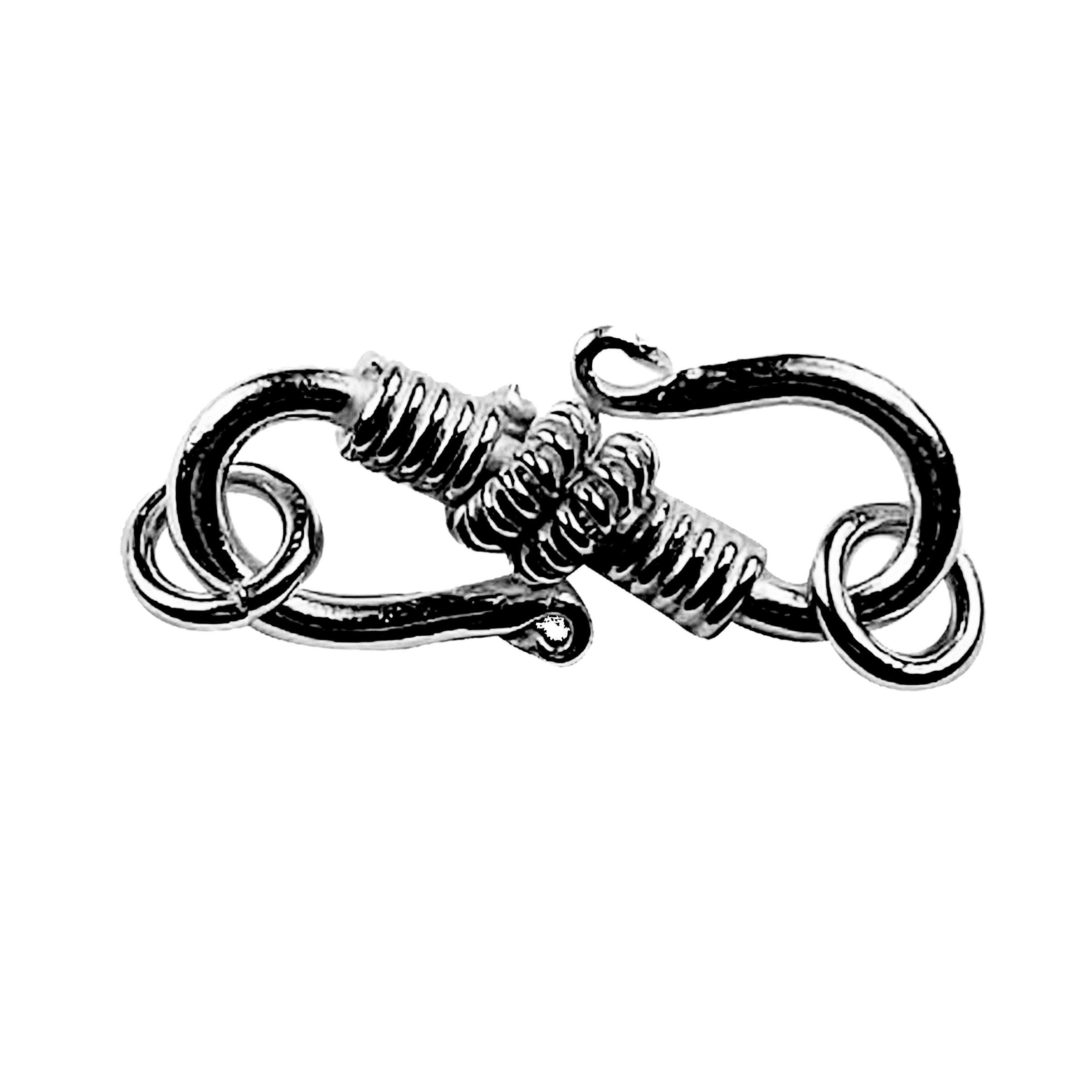 CR-222 Black Rhodium Overlay ''S'' Hook Beads Bali Designs Inc 