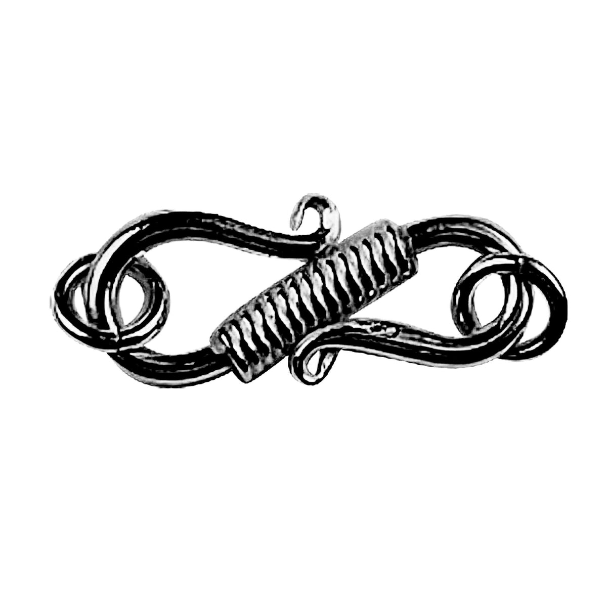 CR-224 Black Rhodium Overlay ''S'' Hook Beads Bali Designs Inc 