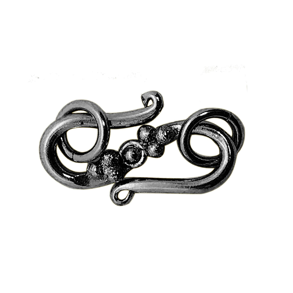 CR-225 Black Rhodium Overlay ''S'' Hook Beads Bali Designs Inc 