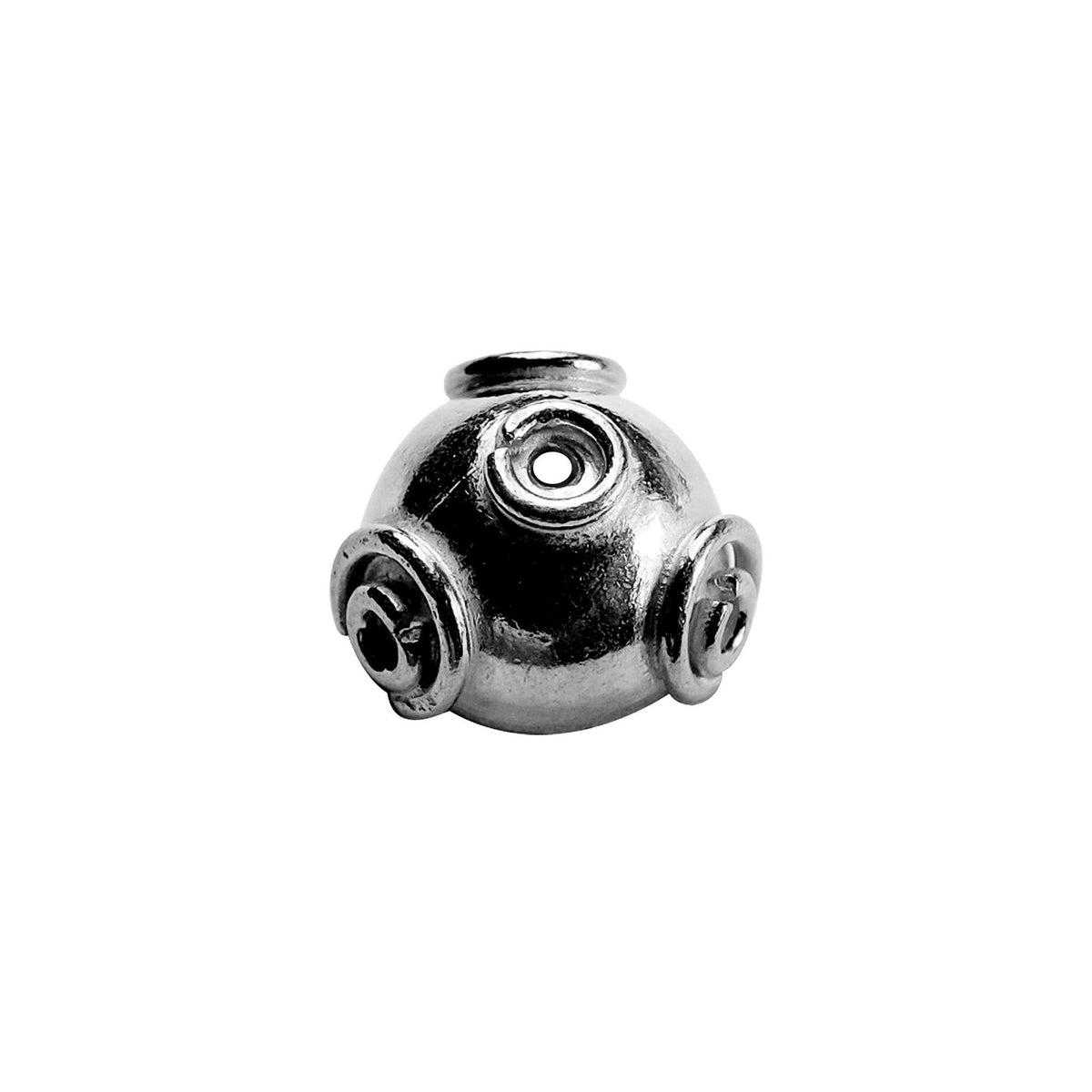 CR-227 Black Rhodium Overlay Bead Cap Beads Bali Designs Inc 