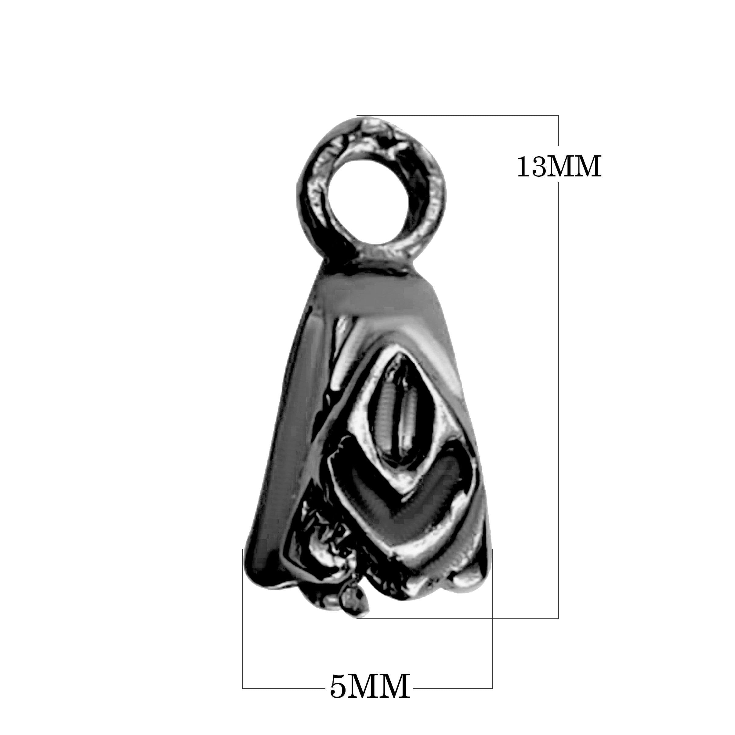 CR-242 Black Rhodium Overlay Pendant Bail Beads Bali Designs Inc 