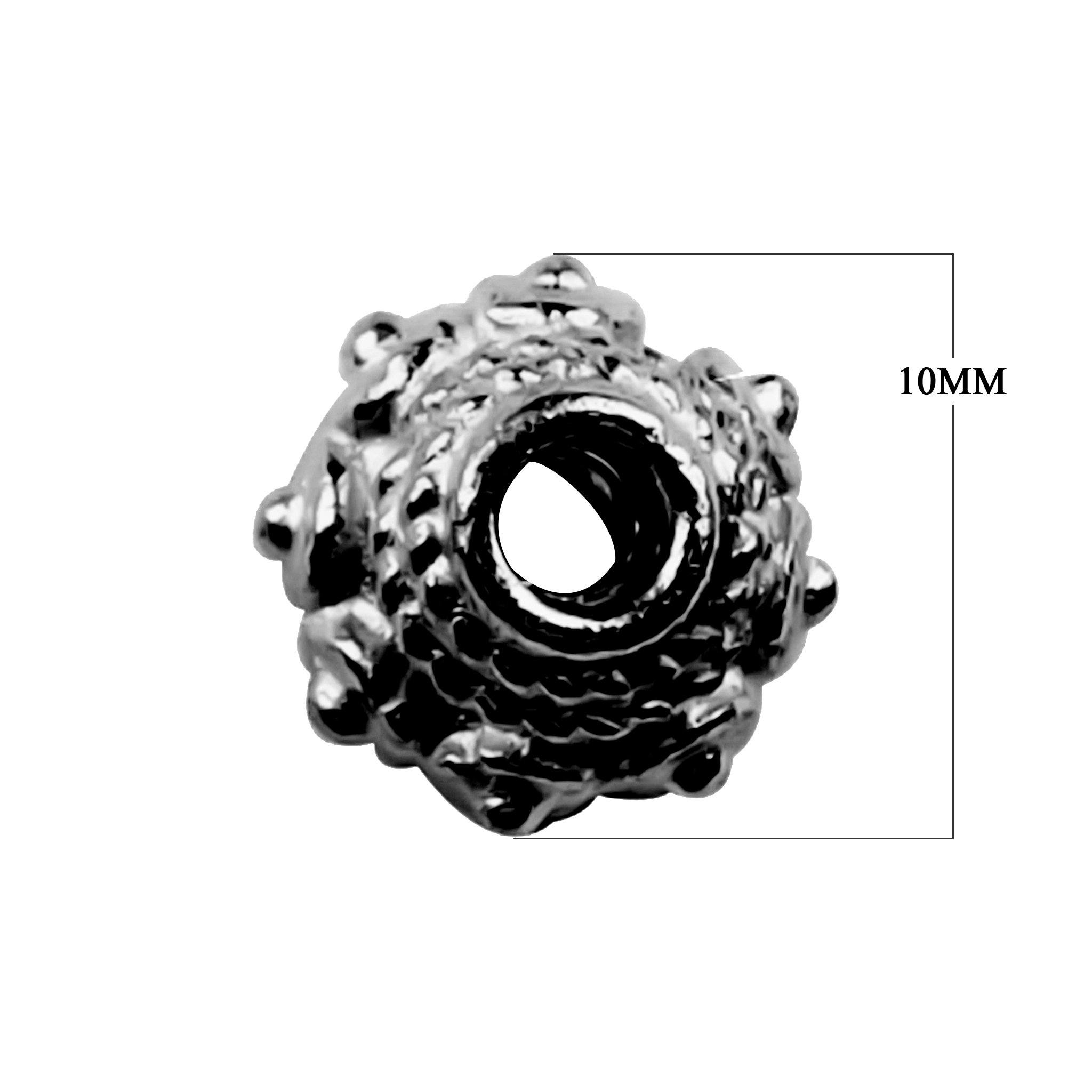 CR-248 Black Rhodium Overlay Bead Cap Beads Bali Designs Inc 
