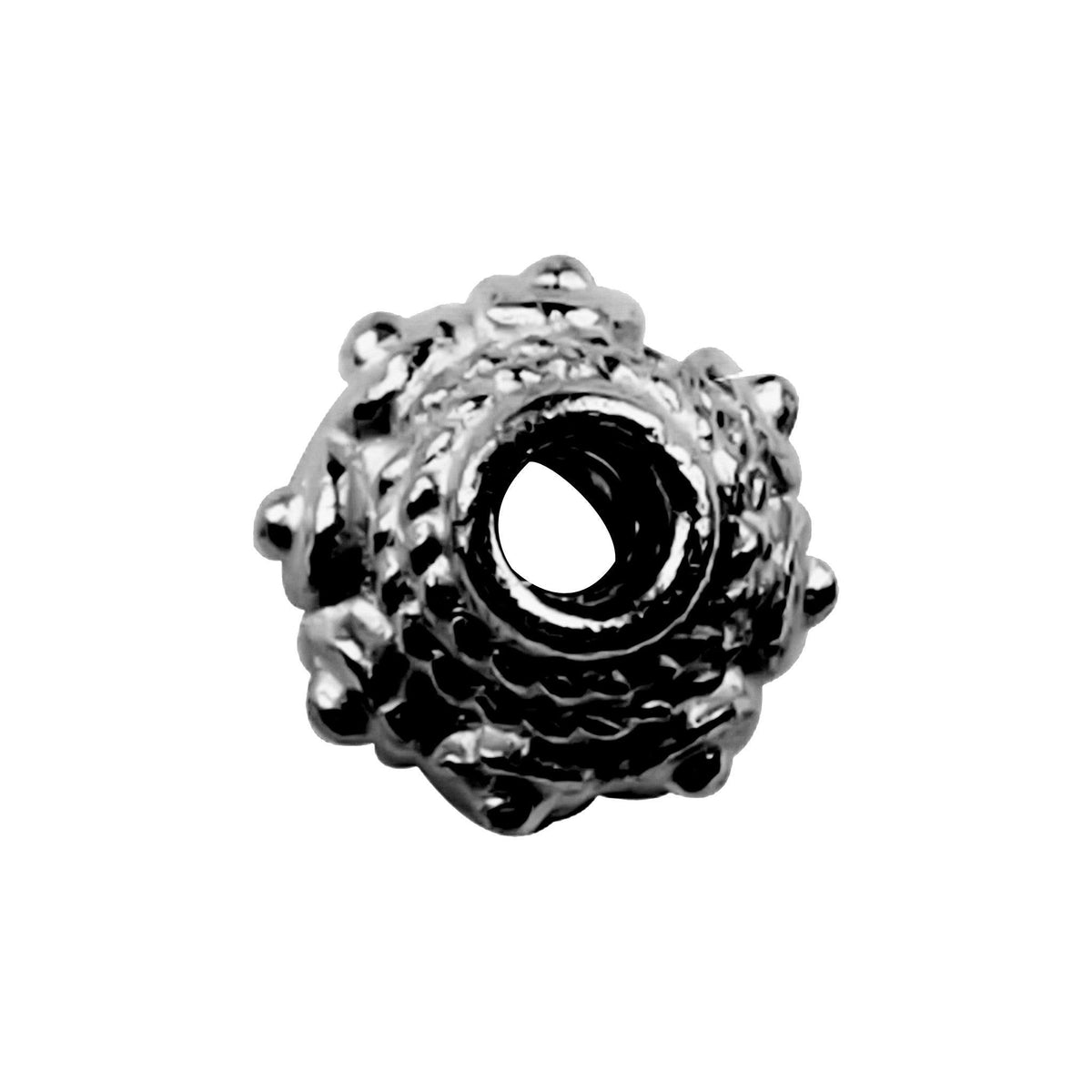 CR-248 Black Rhodium Overlay Bead Cap Beads Bali Designs Inc 