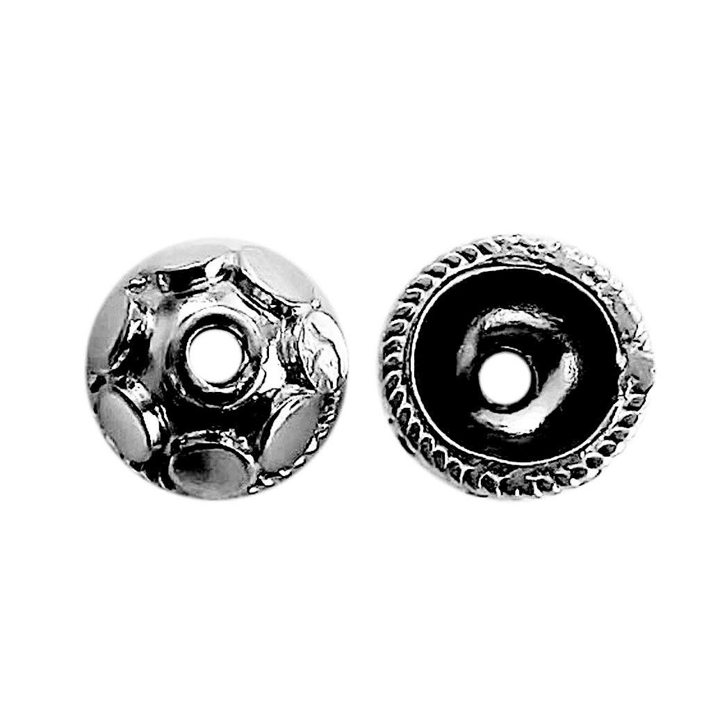 CR-333 Black Rhodium Overlay Bead Cap Beads Bali Designs Inc 