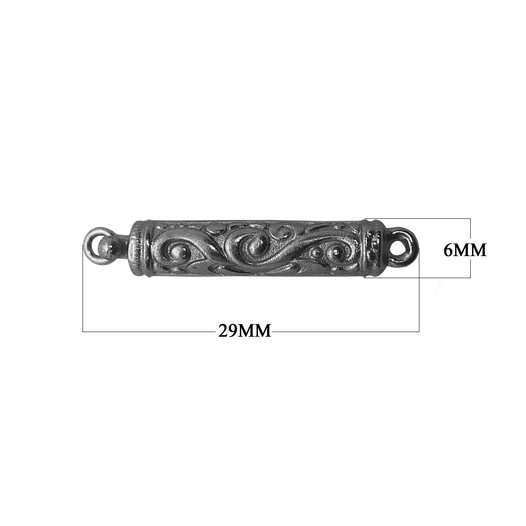 CR-360 Black Rhodium Overlay Single Hole Multi Strand Clasp Beads Bali Designs Inc 