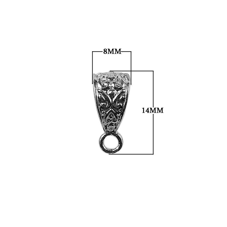 CR-363 Black Rhodium Overlay Pendant Bail Beads Bali Designs Inc 