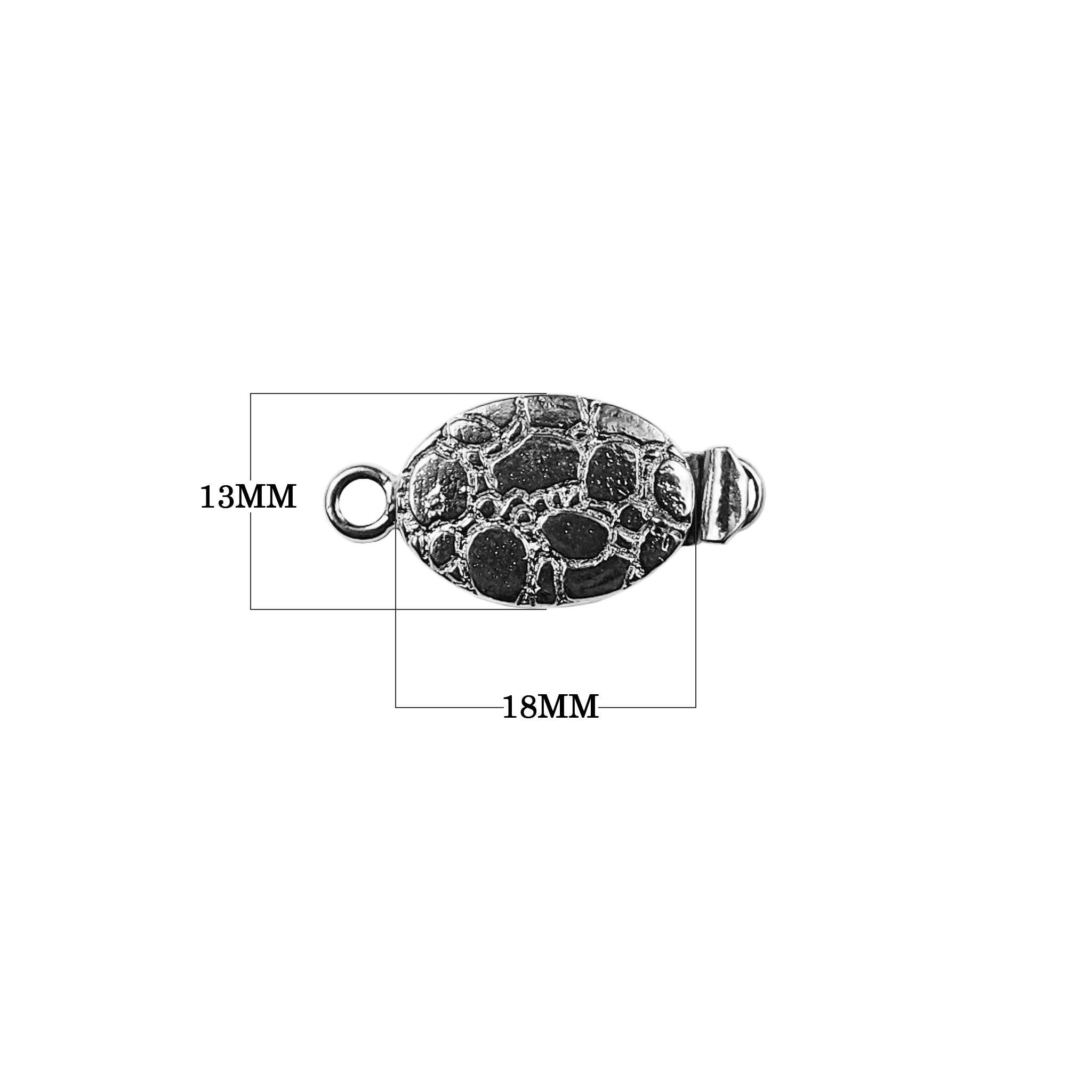 CR-384 Black Rhodium Overlay Single Hole Multi Strand Clasp Beads Bali Designs Inc 
