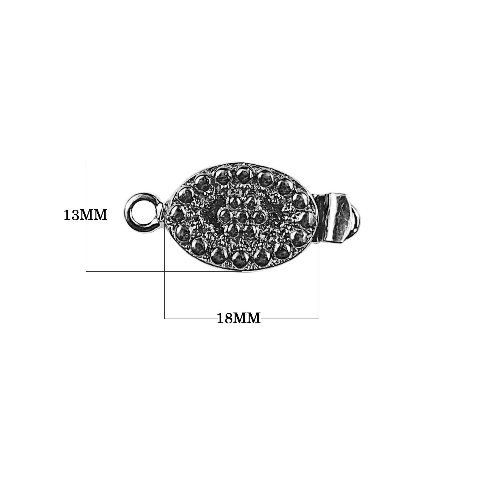 CR-385 Black Rhodium Overlay Single Hole Multi Strand Clasp Beads Bali Designs Inc 