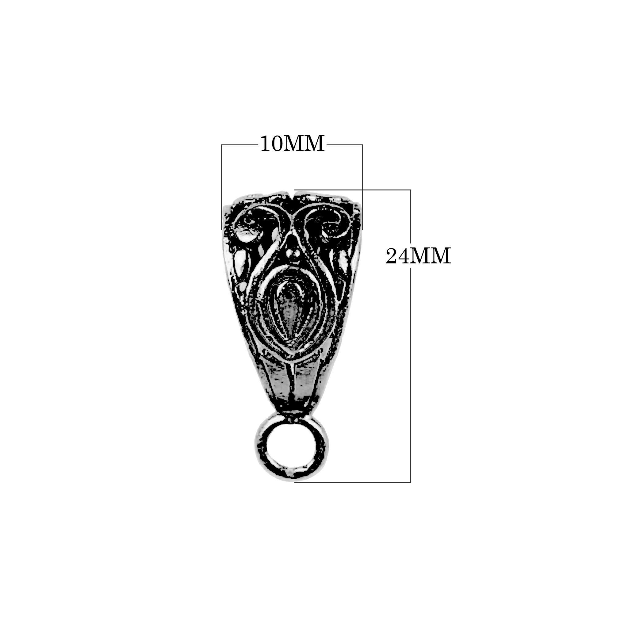 CR-392 Black Rhodium Overlay Pendant Bail Beads Bali Designs Inc 