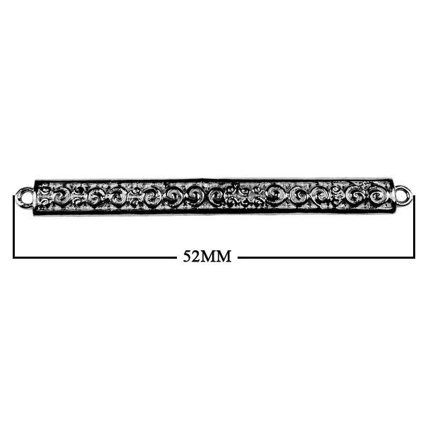 CR-398 Black Rhodium Overlay Connector Beads Bali Designs Inc 