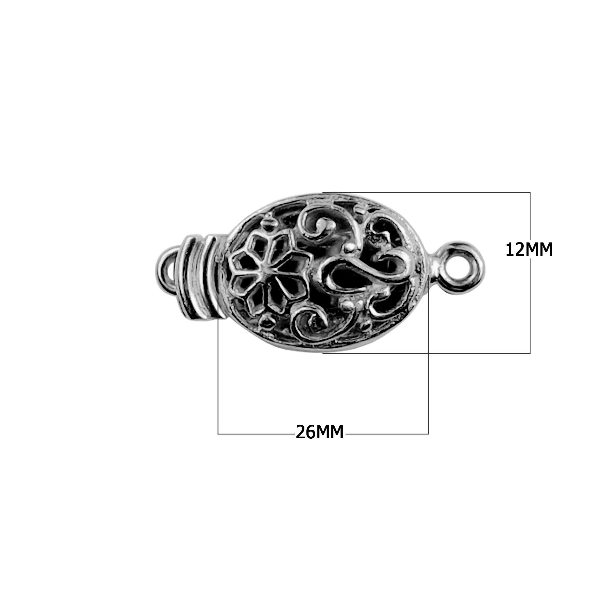CR-414 Black Rhodium Overlay Single Hole Multi Strand Clasp Beads Bali Designs Inc 