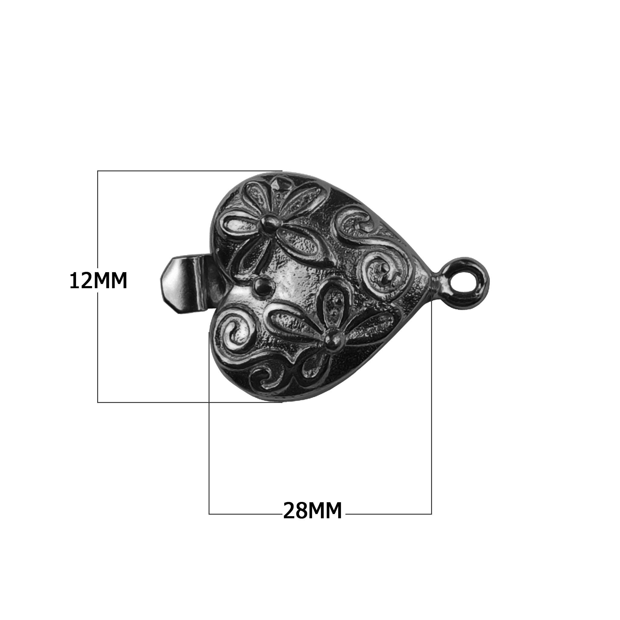 CR-419 Black Rhodium Overlay Single Hole Multi Strand Clasp Beads Bali Designs Inc 
