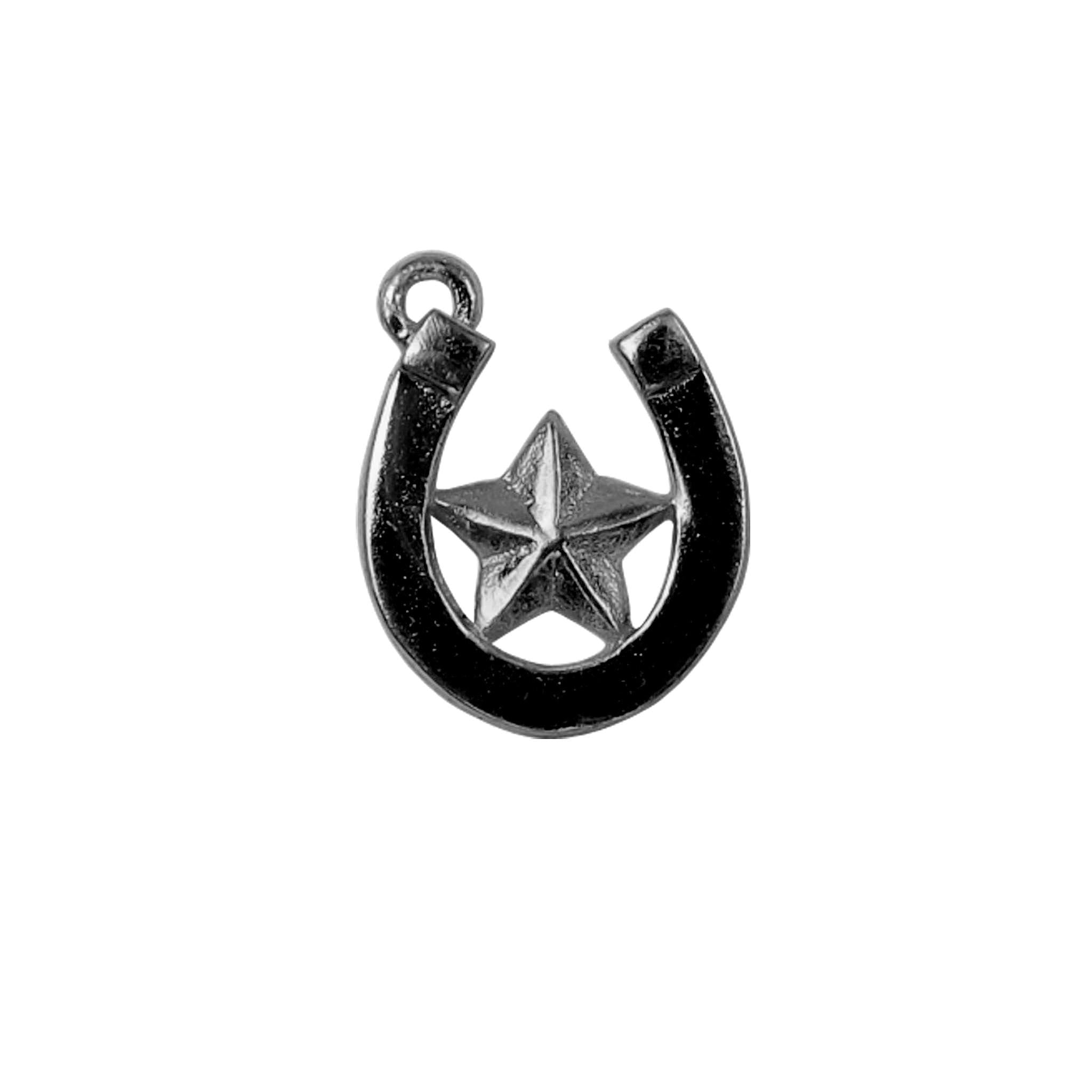 CR-431 Black Rhodium Overlay Small Peace Charm Beads Bali Designs Inc 