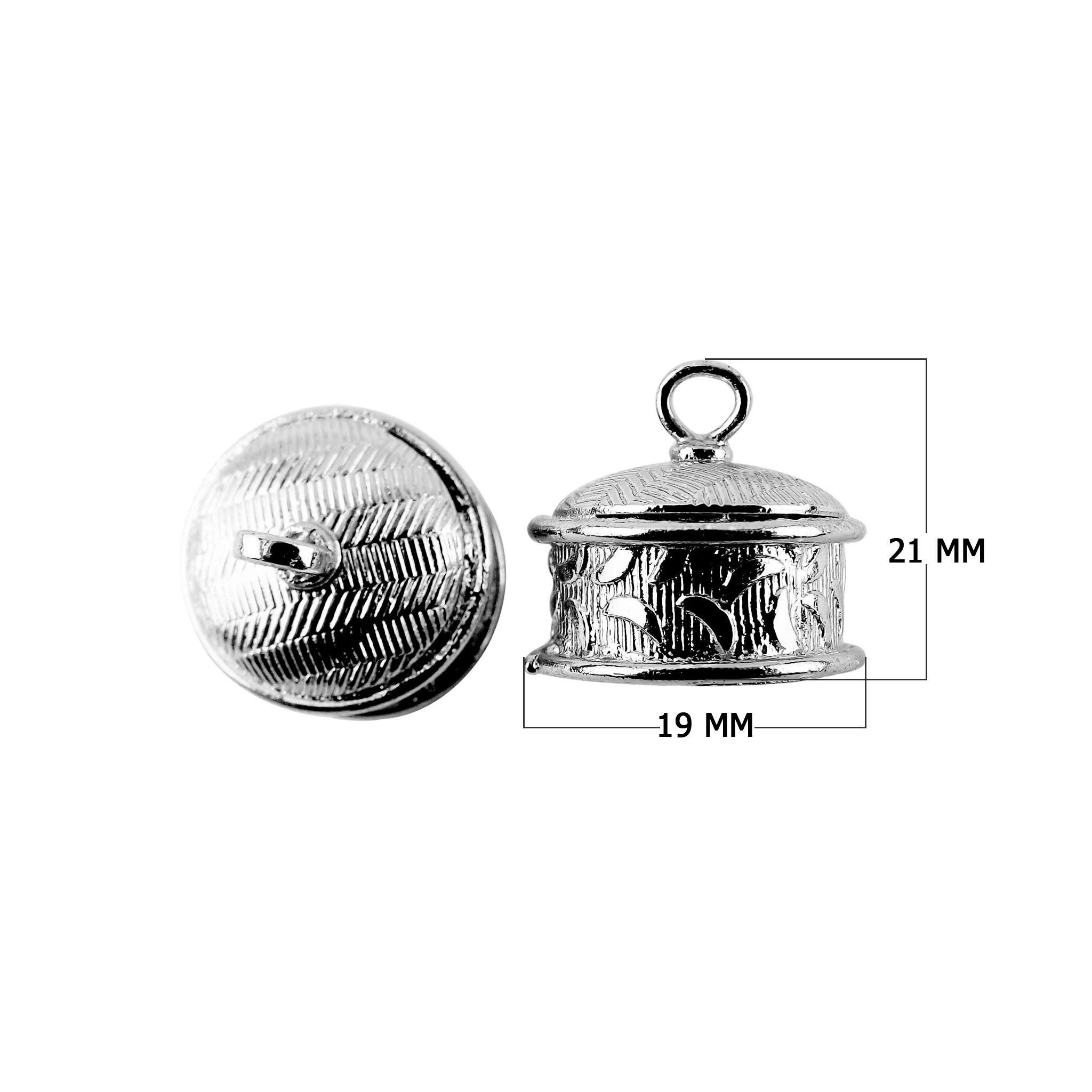 CR-459 Black Rhodium Overlay End Cap Beads Bali Designs Inc 