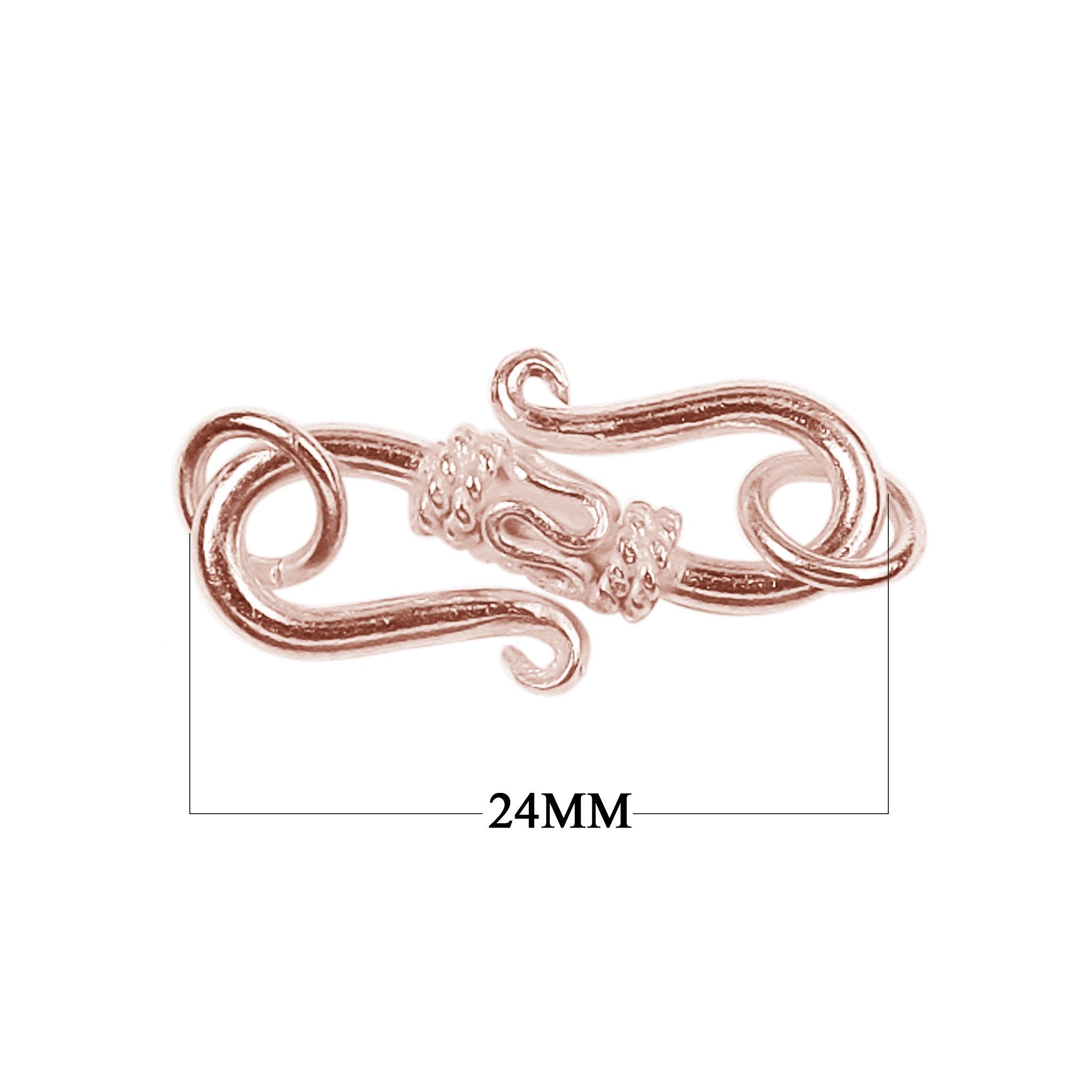 CRG-112 Rose Gold Overlay ''S'' Hook Beads Bali Designs Inc 