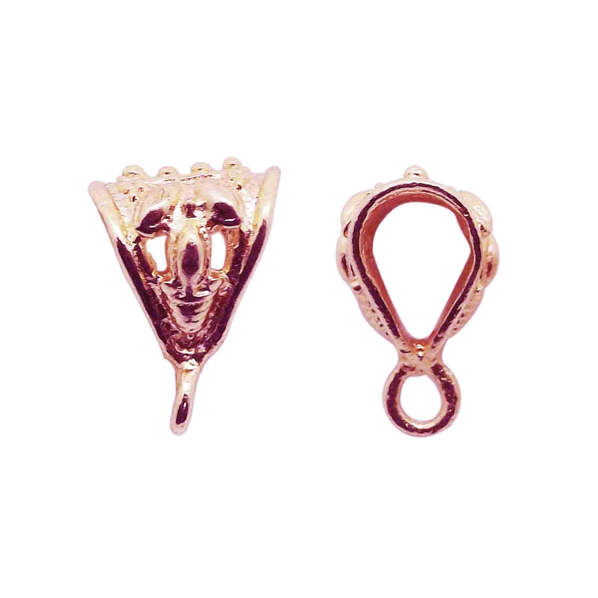 CRG-119 Rose Gold Overlay Pendant Bail Beads Bali Designs Inc 