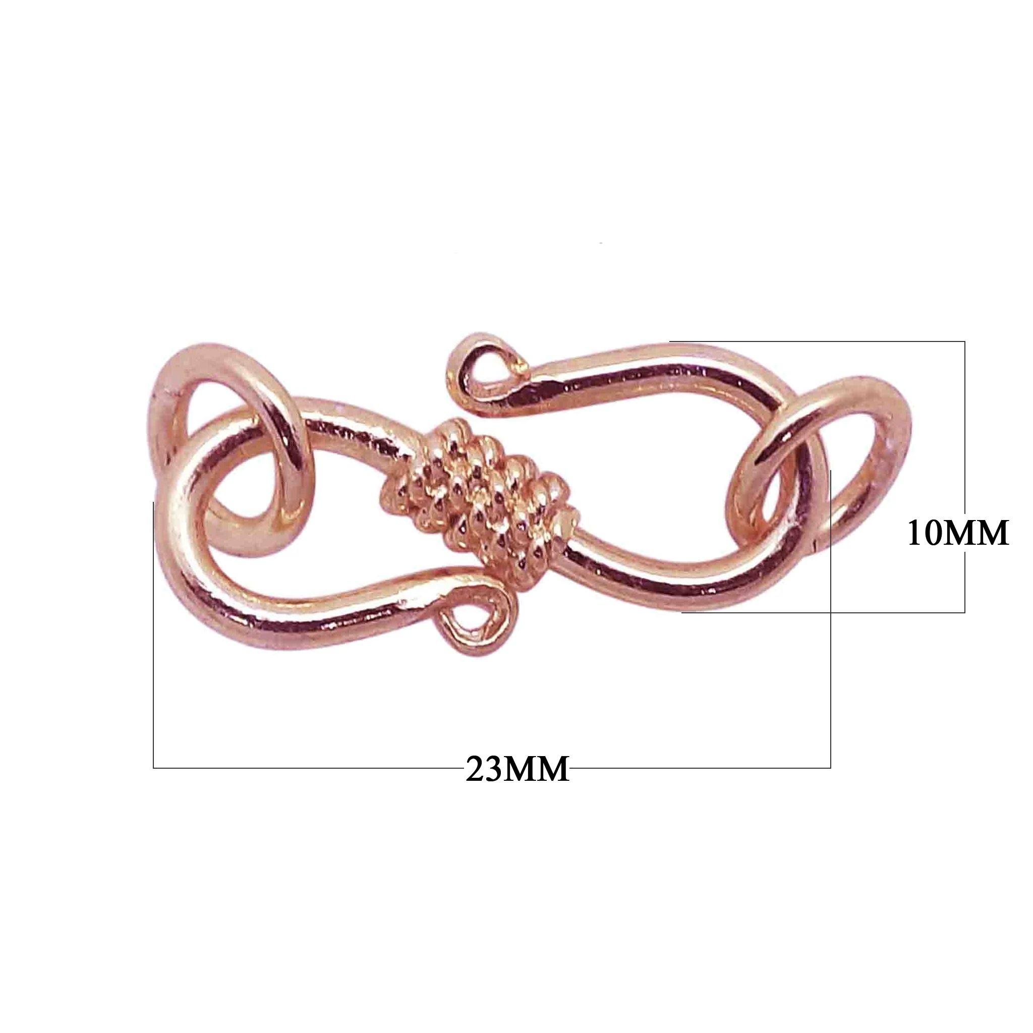 CRG-123 Rose Gold Overlay ''S'' Hook Beads Bali Designs Inc 