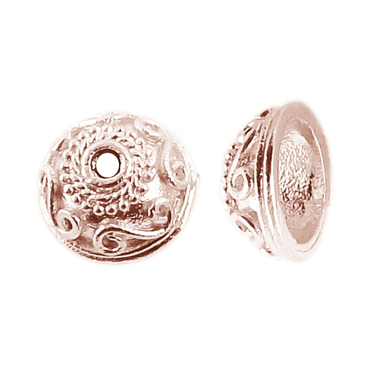 CRG-142 Rose Gold Overlay Bead Cap Beads Bali Designs Inc 