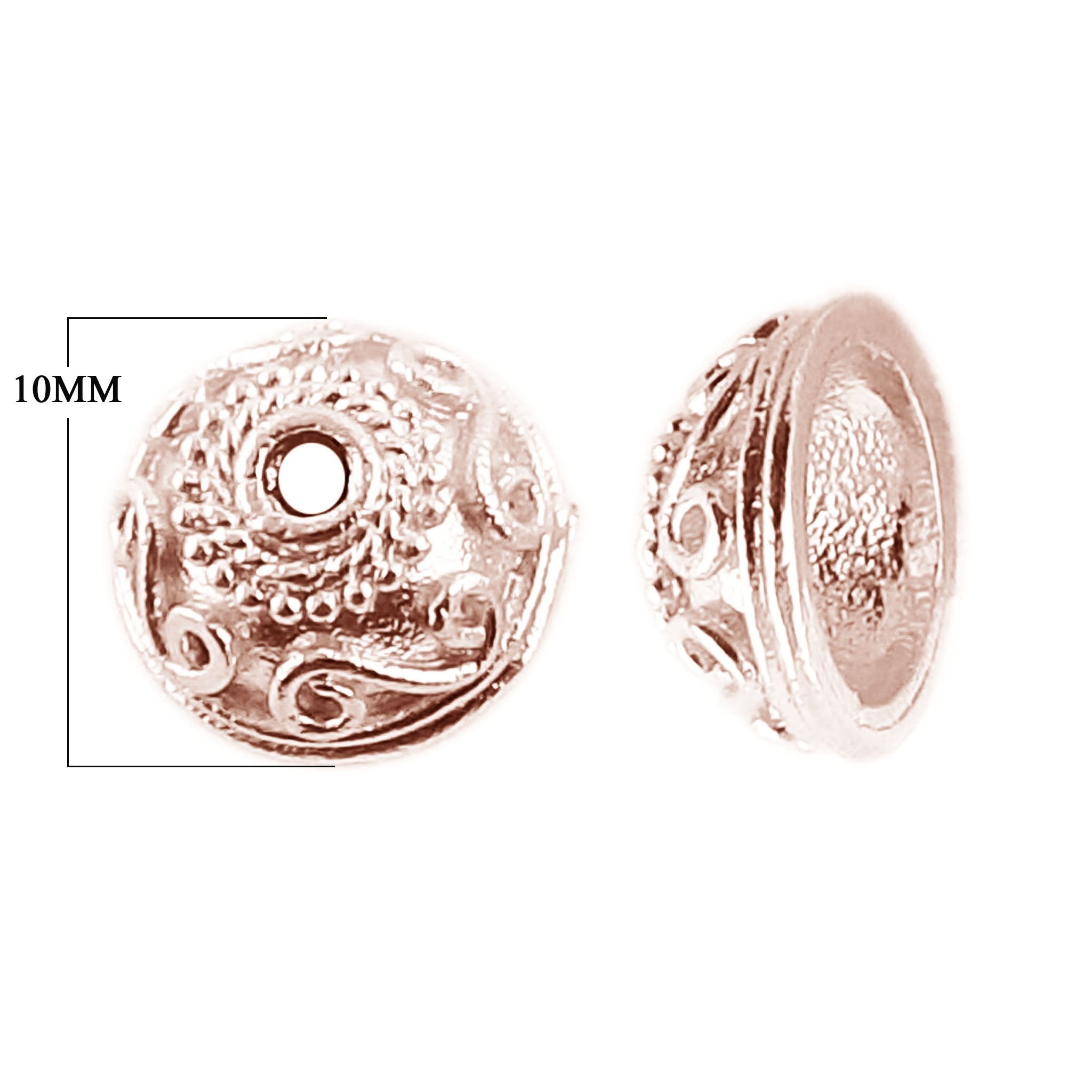 CRG-142 Rose Gold Overlay Bead Cap Beads Bali Designs Inc 