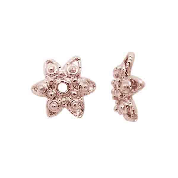CRG-143 Rose Gold Overlay Bead Cap Beads Bali Designs Inc 