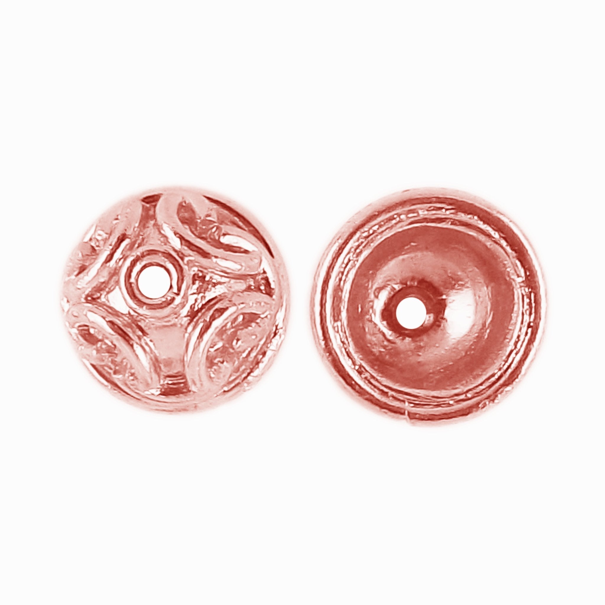 CRG-144 Rose Gold Overlay Bead Cap Beads Bali Designs Inc 