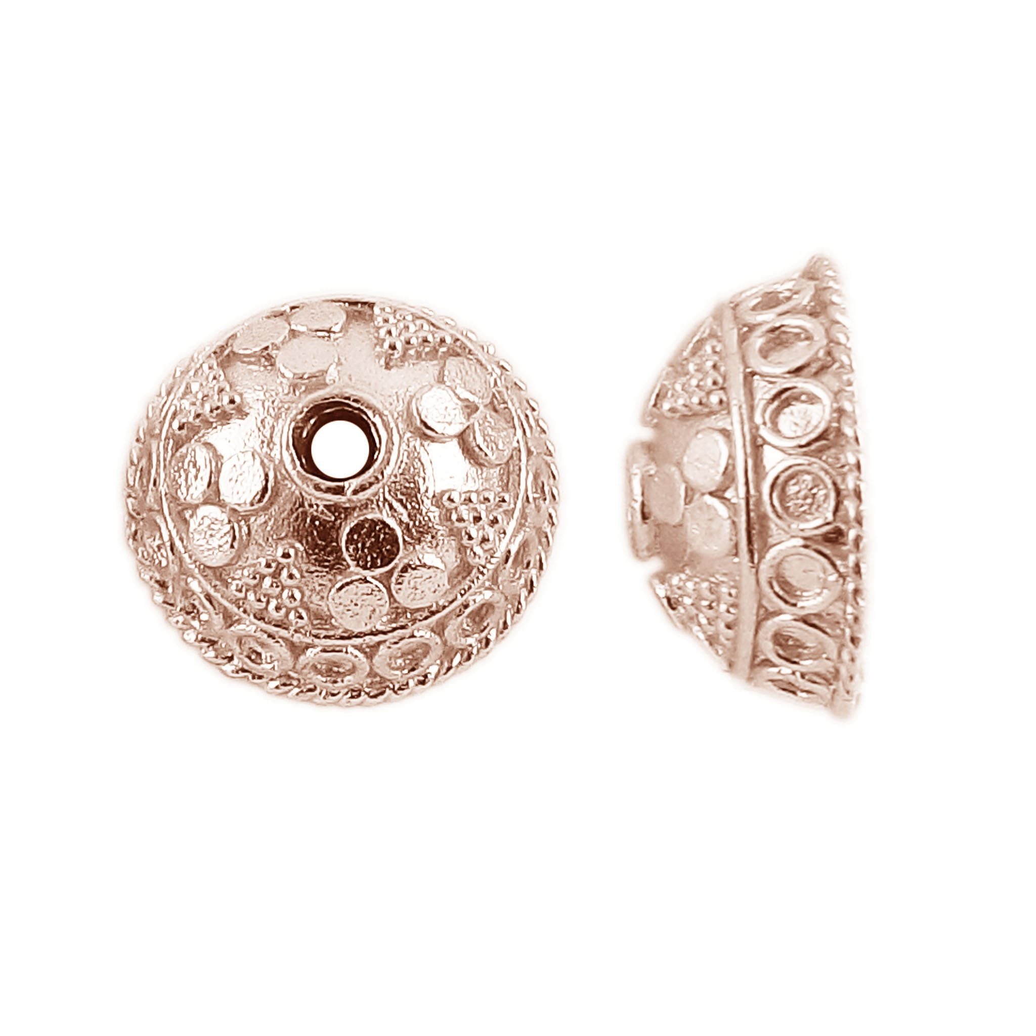 CRG-146 Rose Gold Overlay Bead Cap Beads Bali Designs Inc 