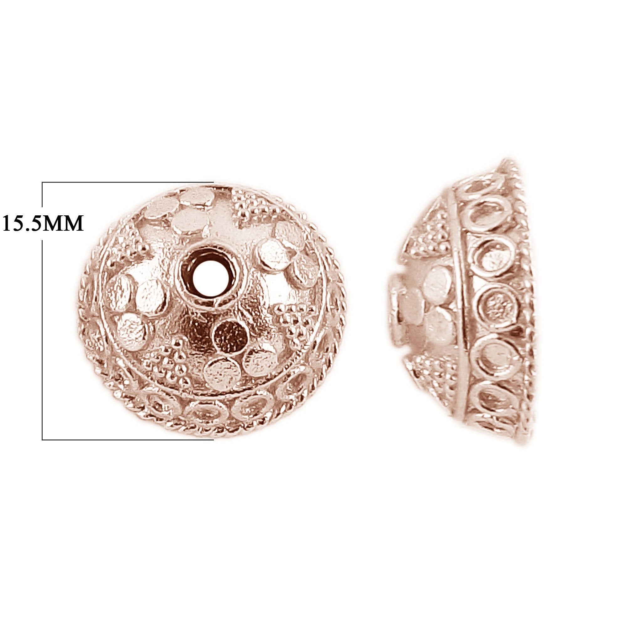 CRG-146 Rose Gold Overlay Bead Cap Beads Bali Designs Inc 