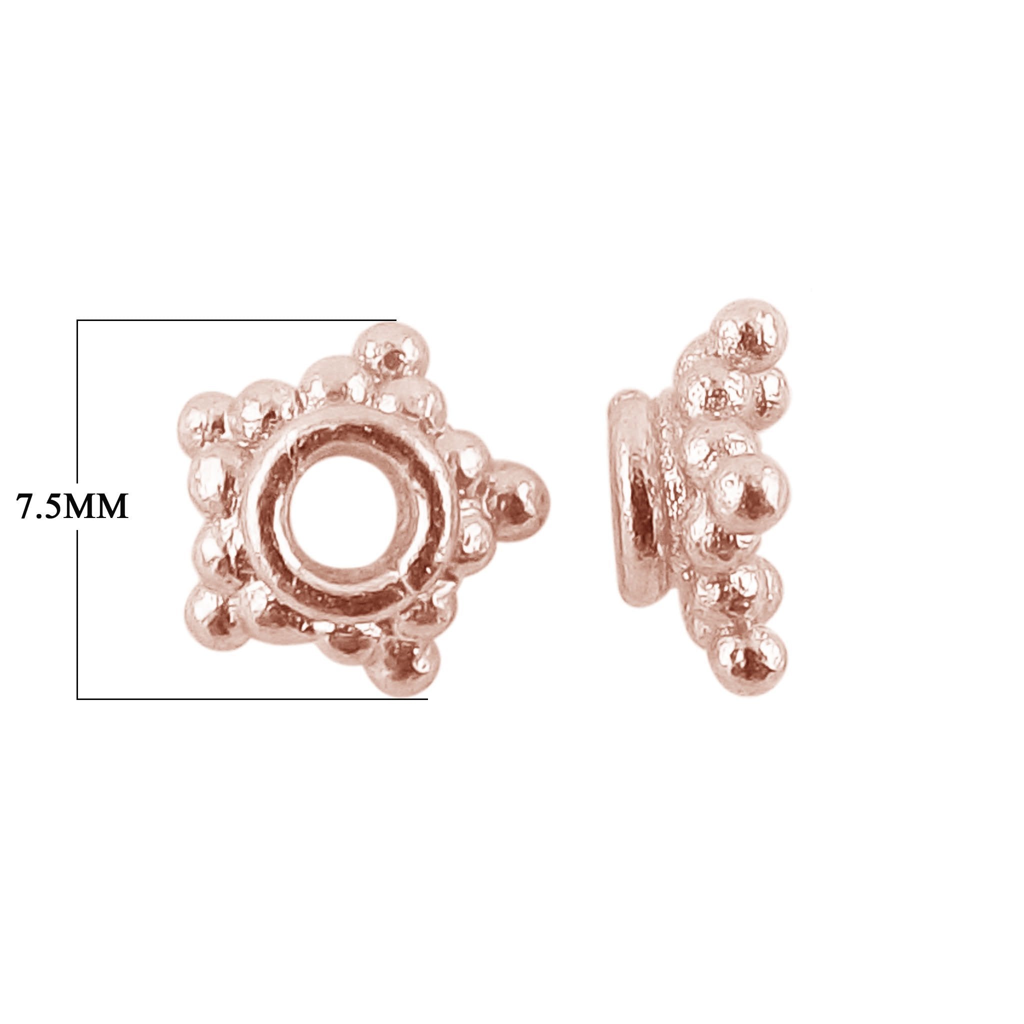 CRG-151 Rose Gold Overlay Bead Cap Beads Bali Designs Inc 