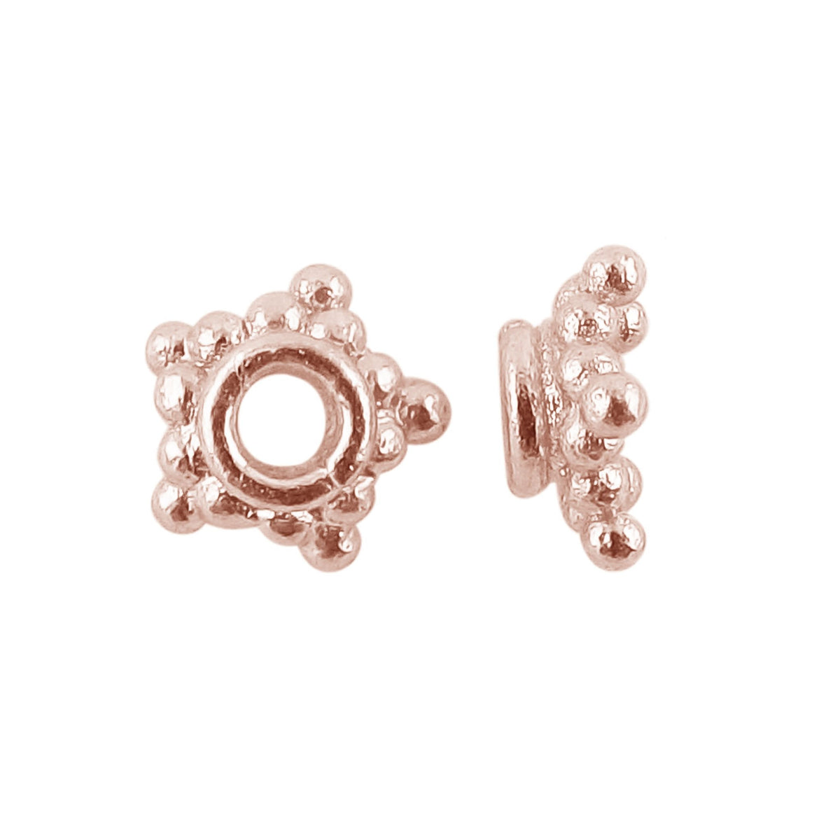 CRG-151 Rose Gold Overlay Bead Cap Beads Bali Designs Inc 