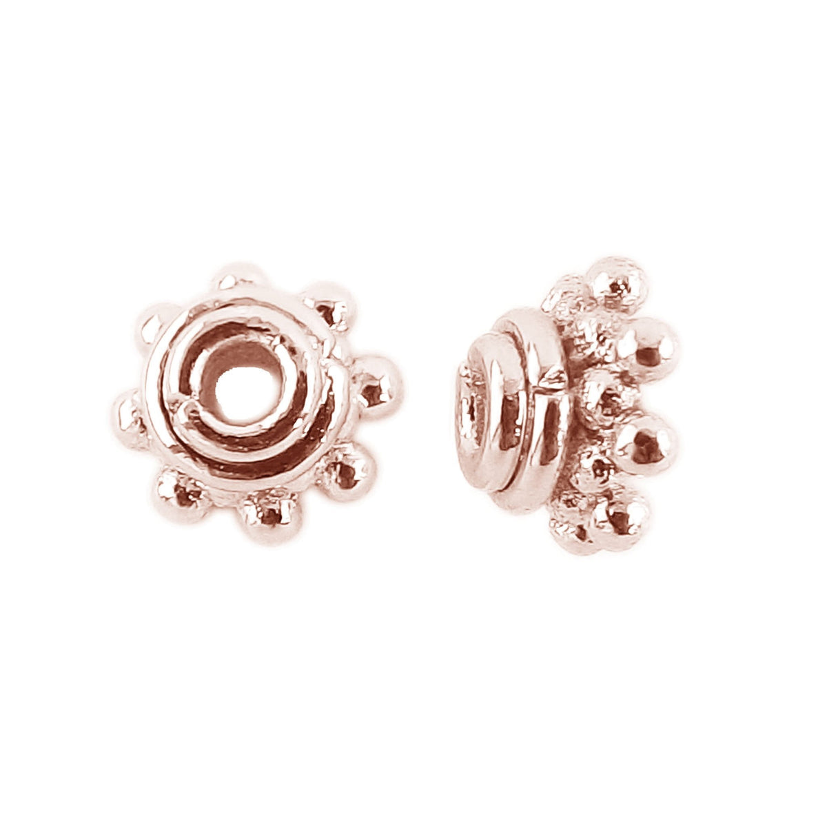CRG-152 Rose Gold Overlay Bead Cap Beads Bali Designs Inc 